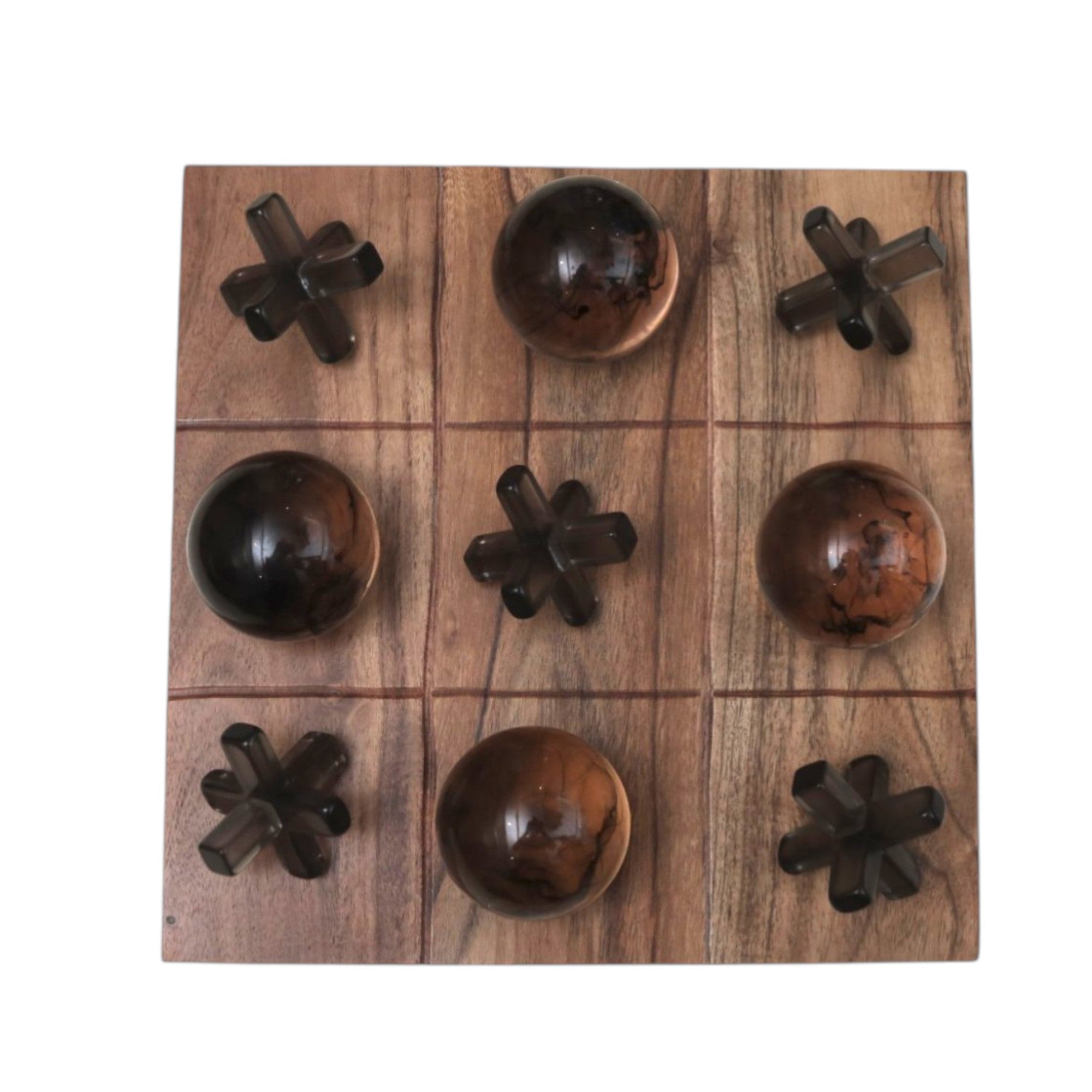  Wooden & Resin Tic-Tak Game 