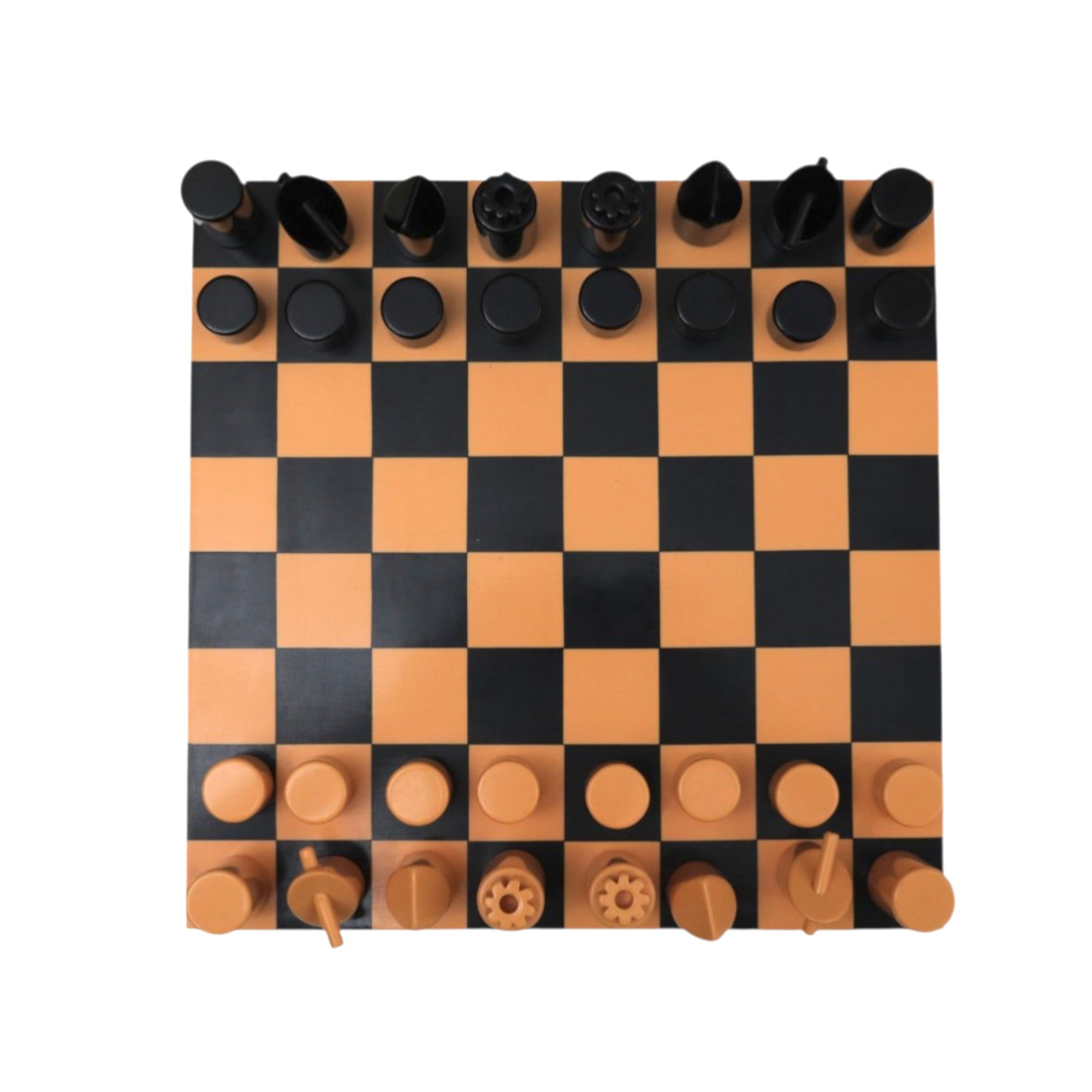  Handcrafted Chess Board Set in Yellow & Black 