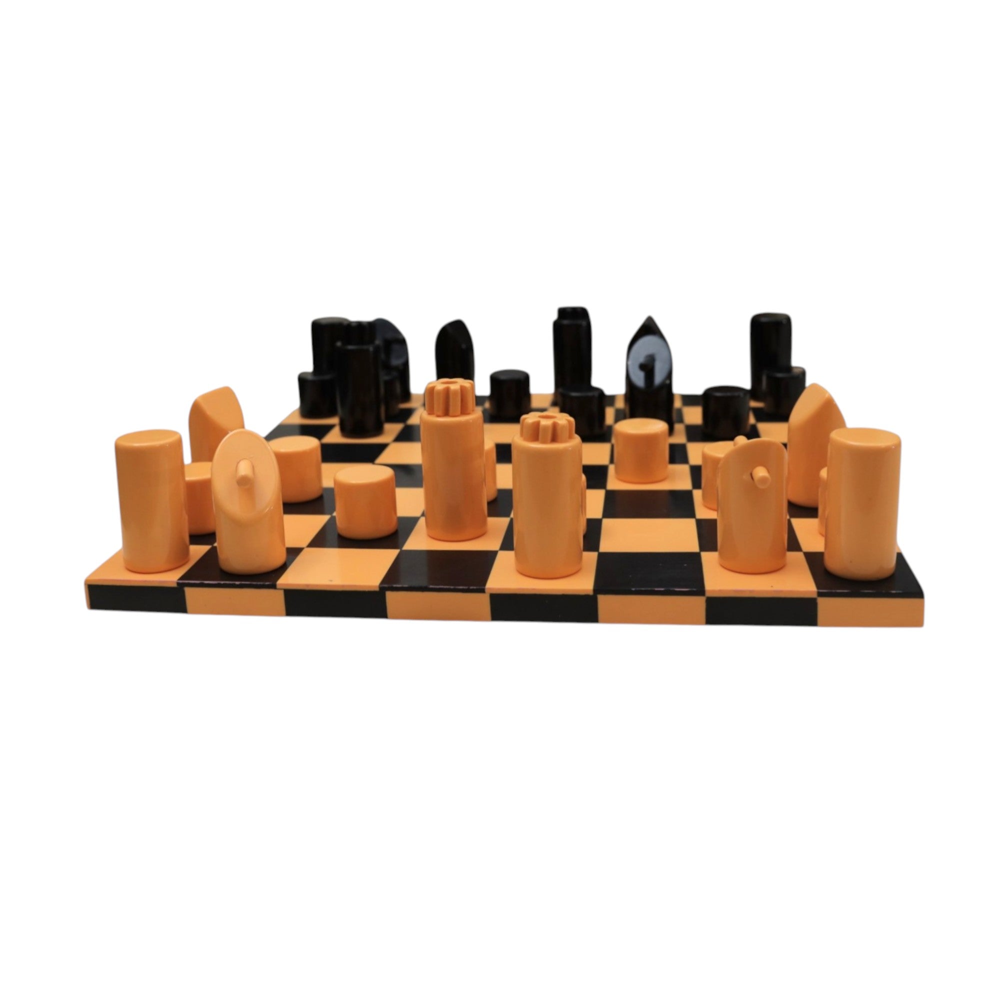 Handcrafted Chess Board Set in Yellow & Black