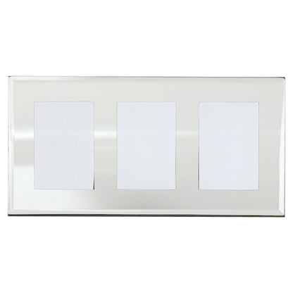 Silver Glass Triple Picture Frames Picture