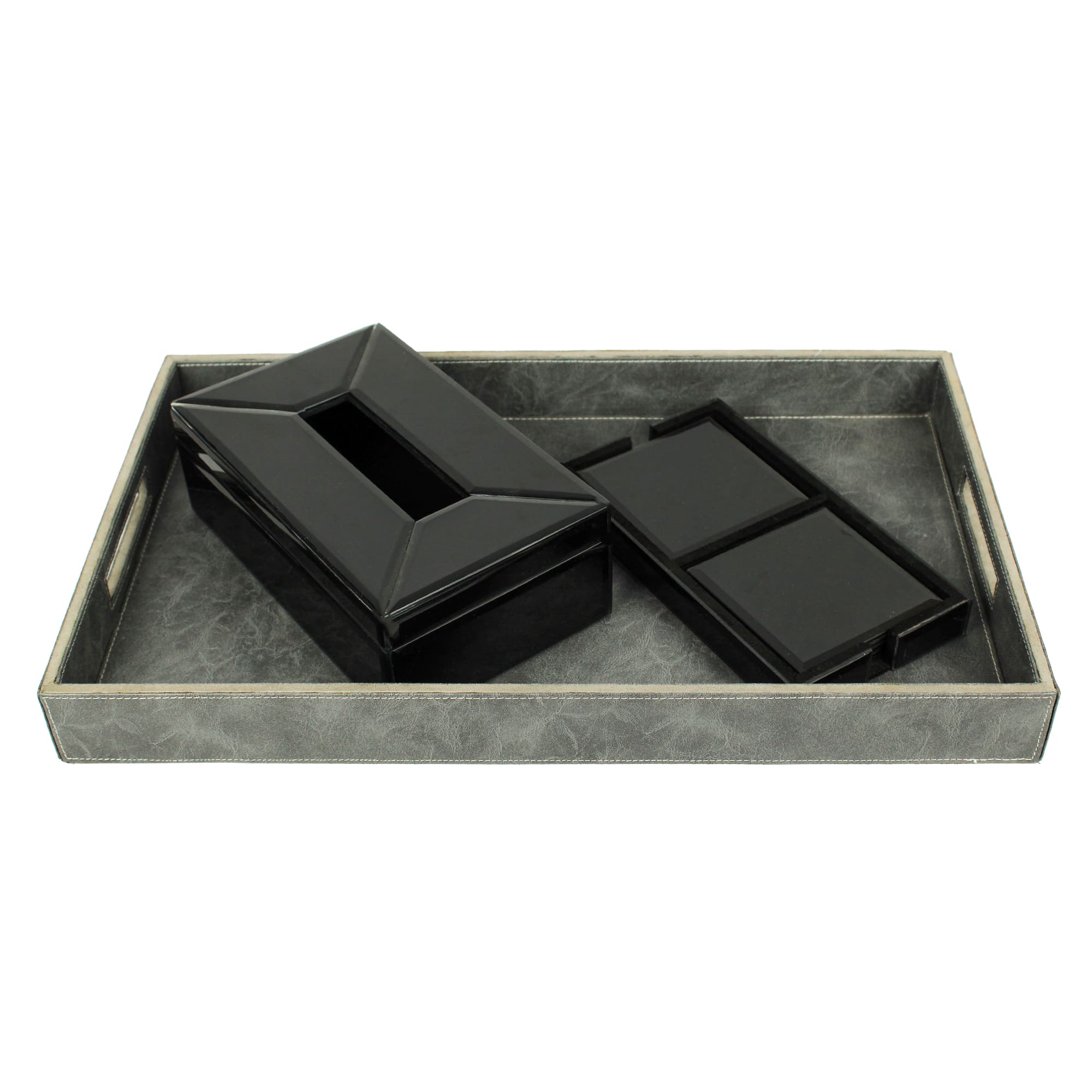 Premium Grey Leatherite Tray