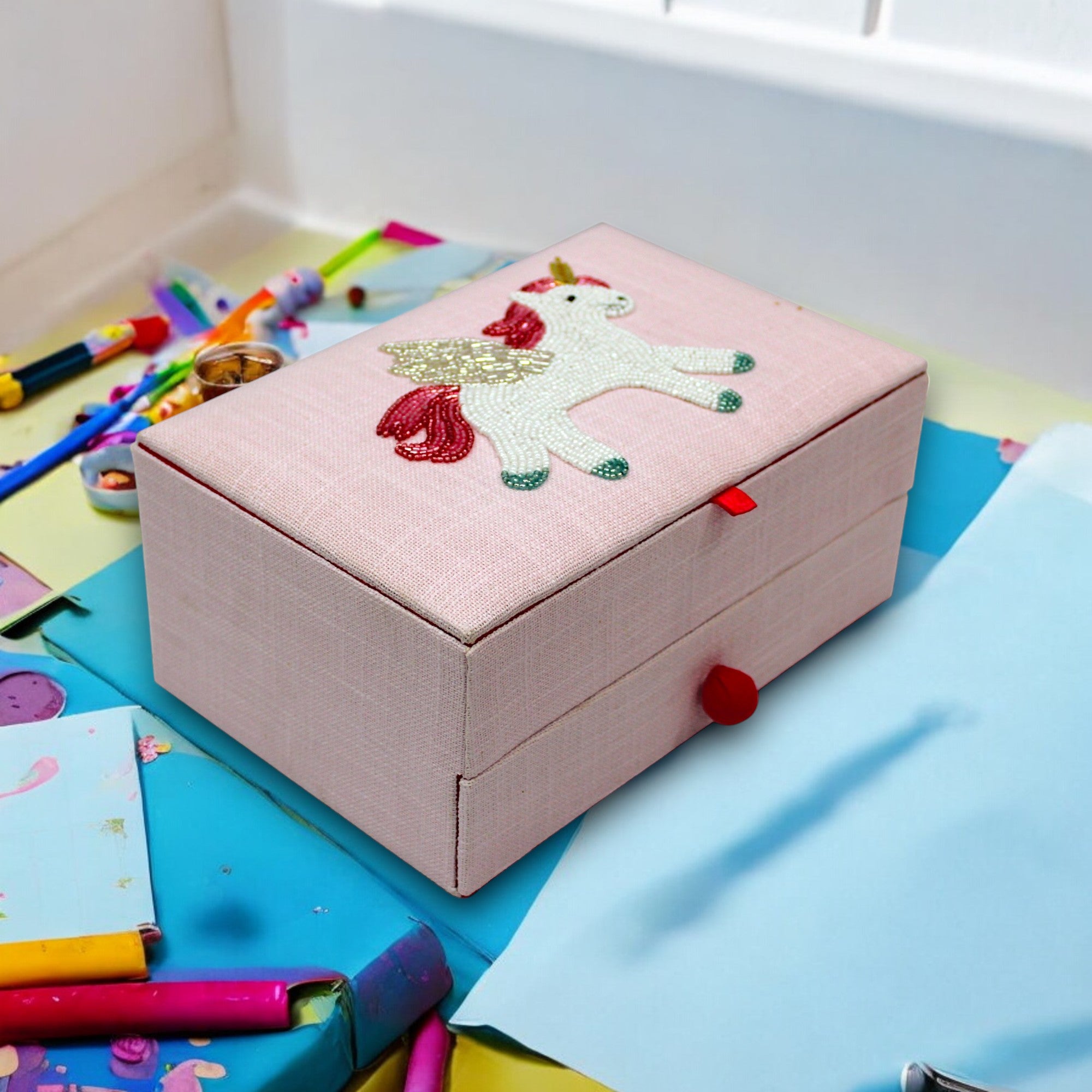 Unicorn Design Drawer Box for Kids