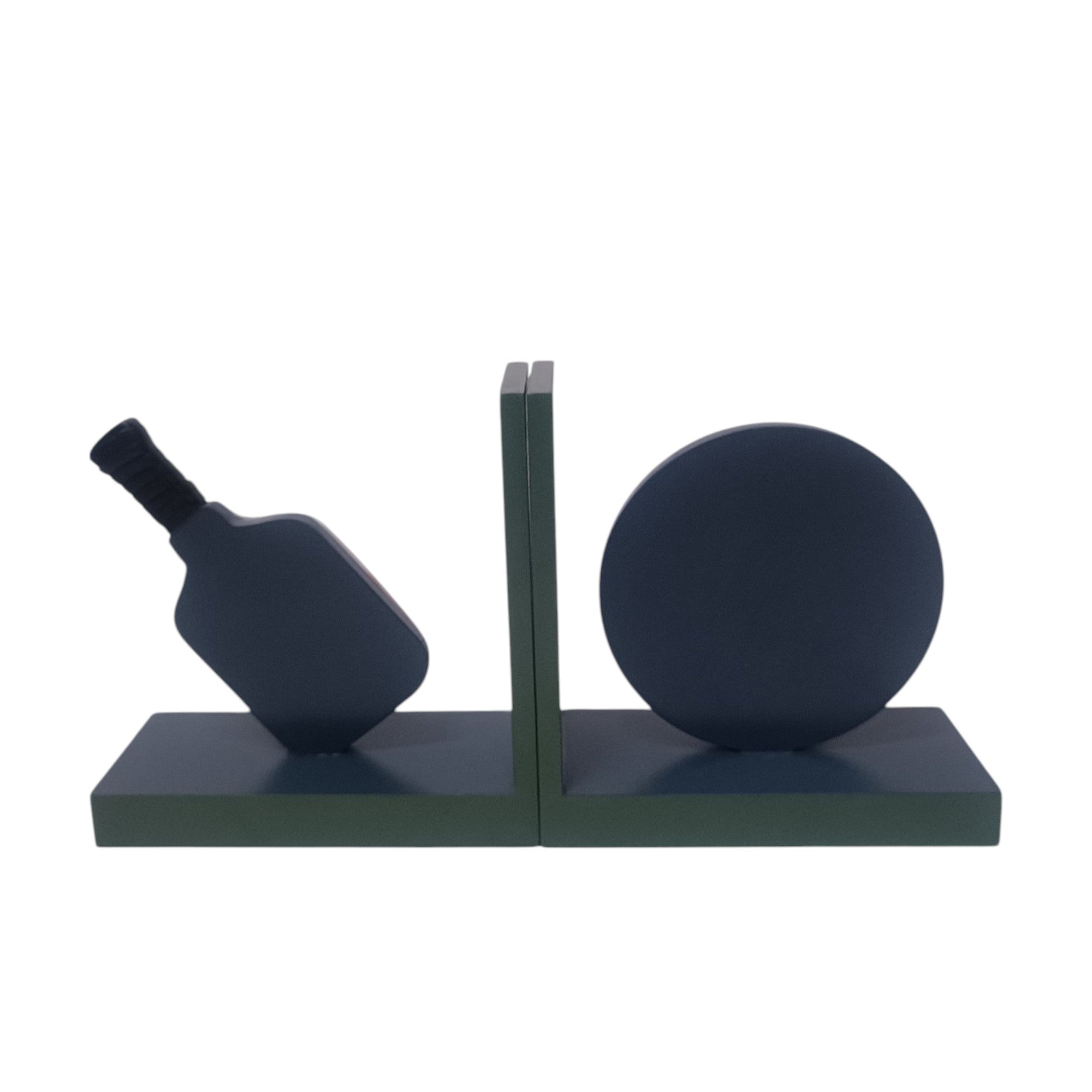 Premium Glass Bookends with Pickle Ball Design