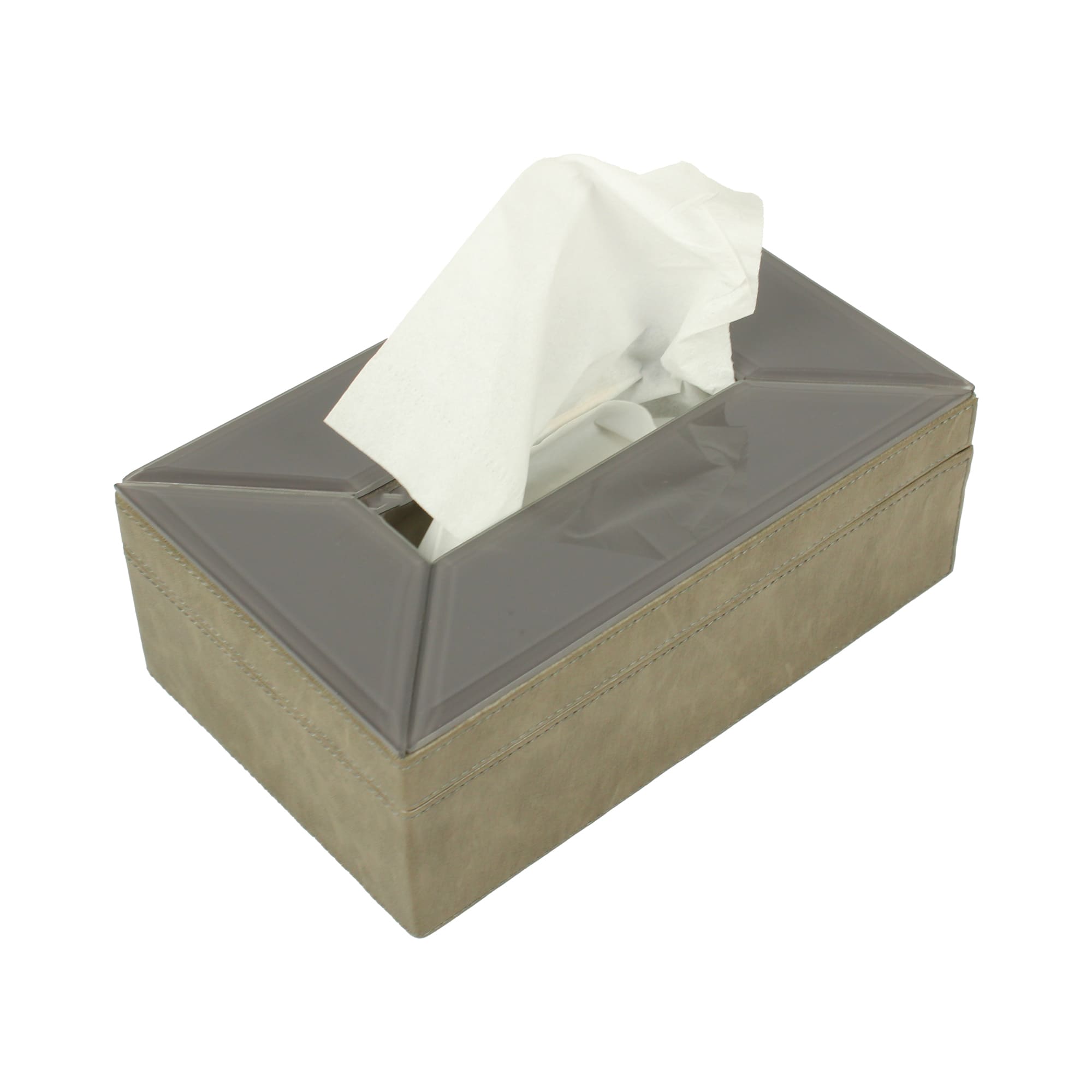 Premium Grey Leatherite Tissue Holder