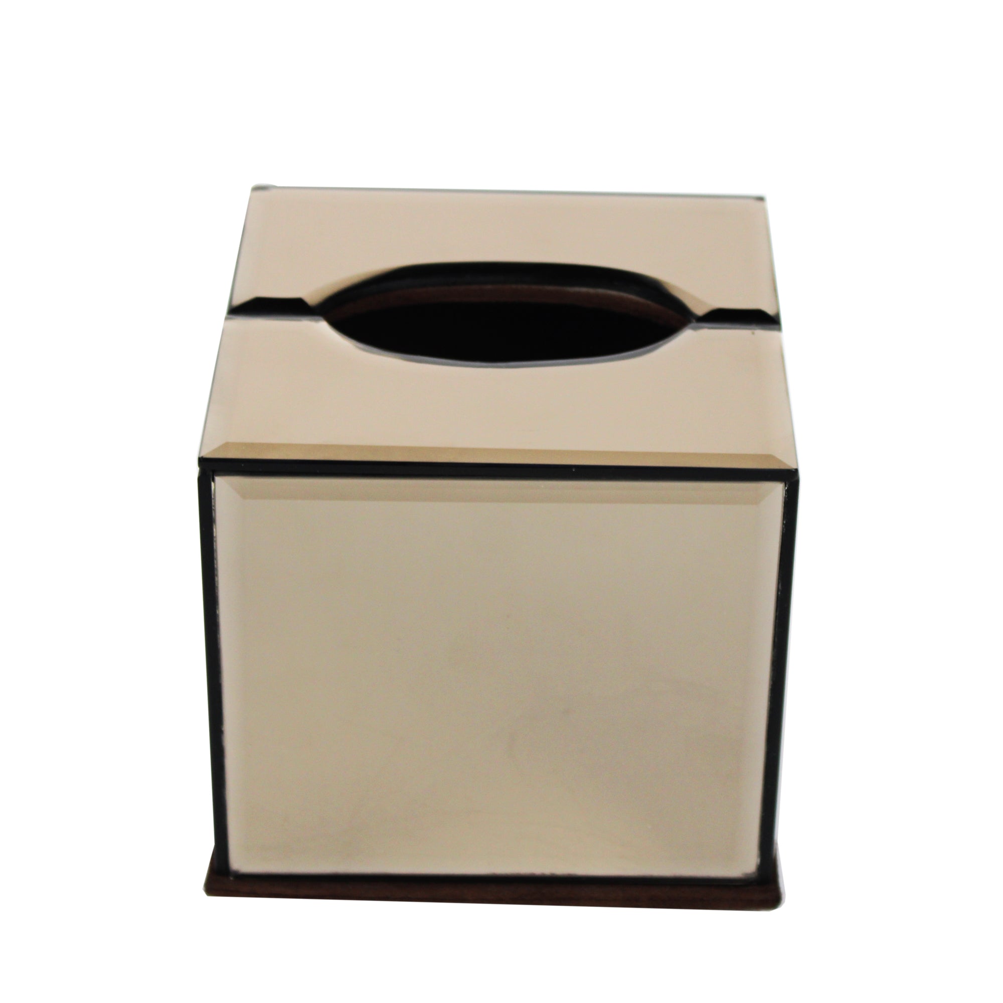Premium Designer Brown  Glass Square Tissue Box for Bathrooms