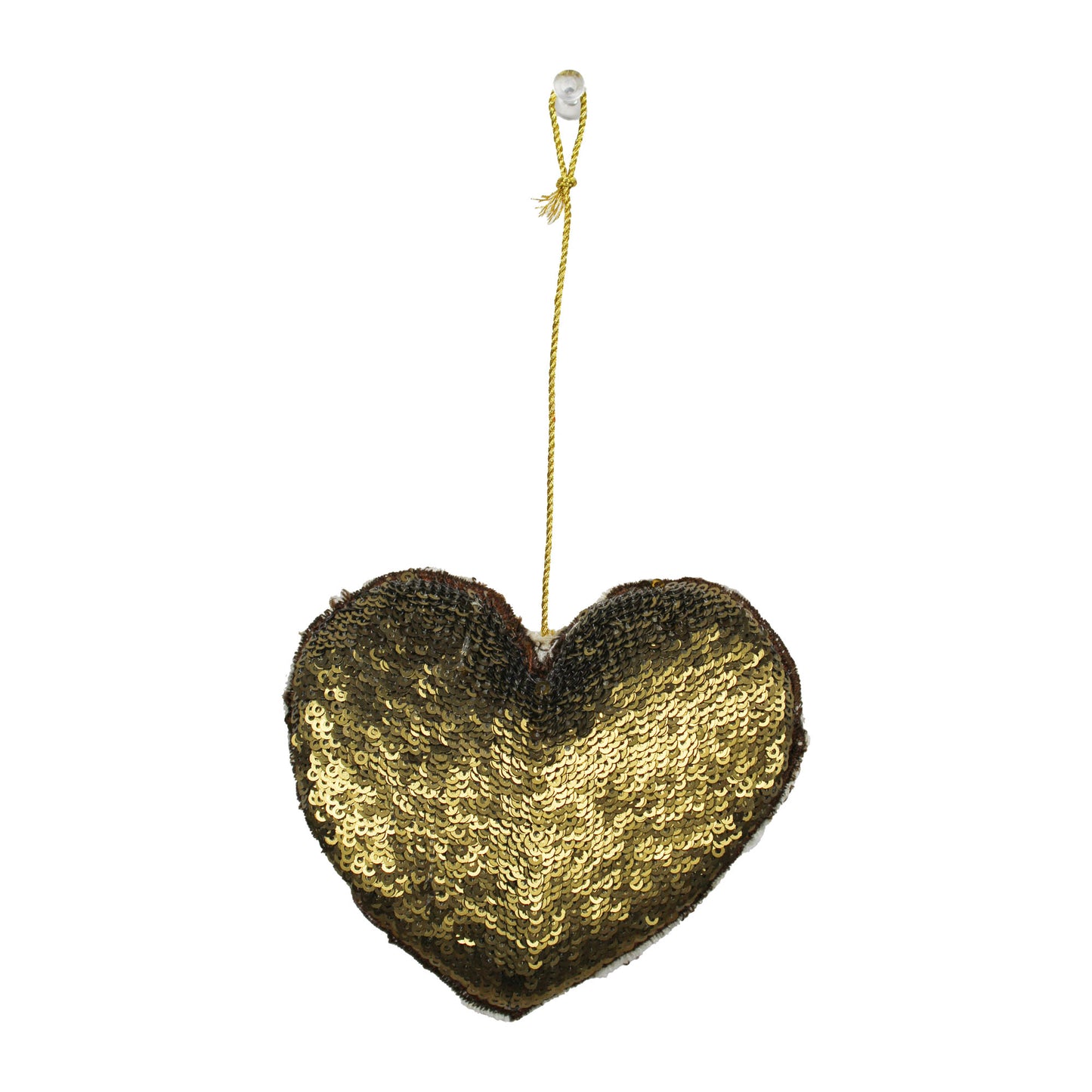 Set of 2 Heart Shaped Christmas Hanging Ornament