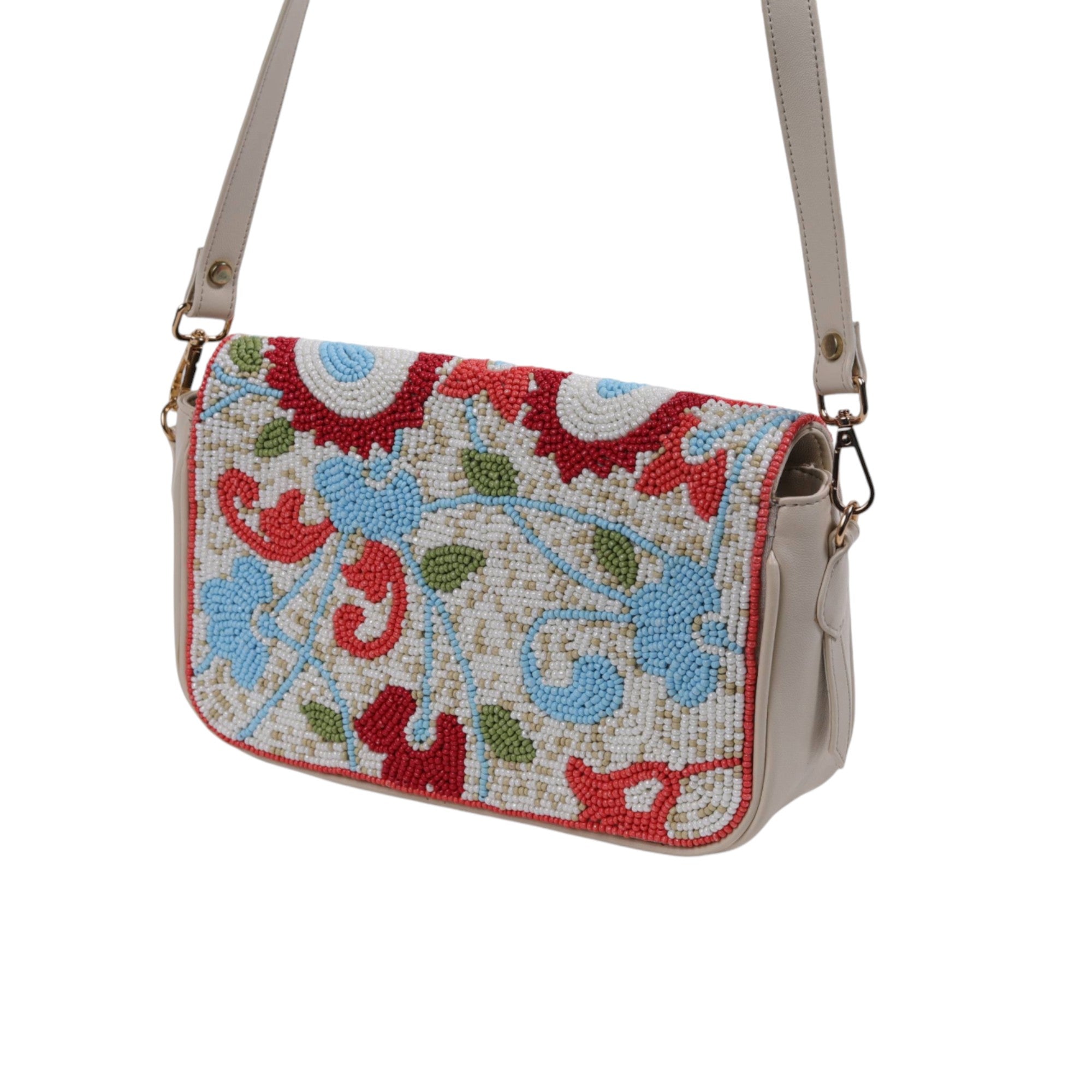 Hand-Embroidered Shoulder Bag