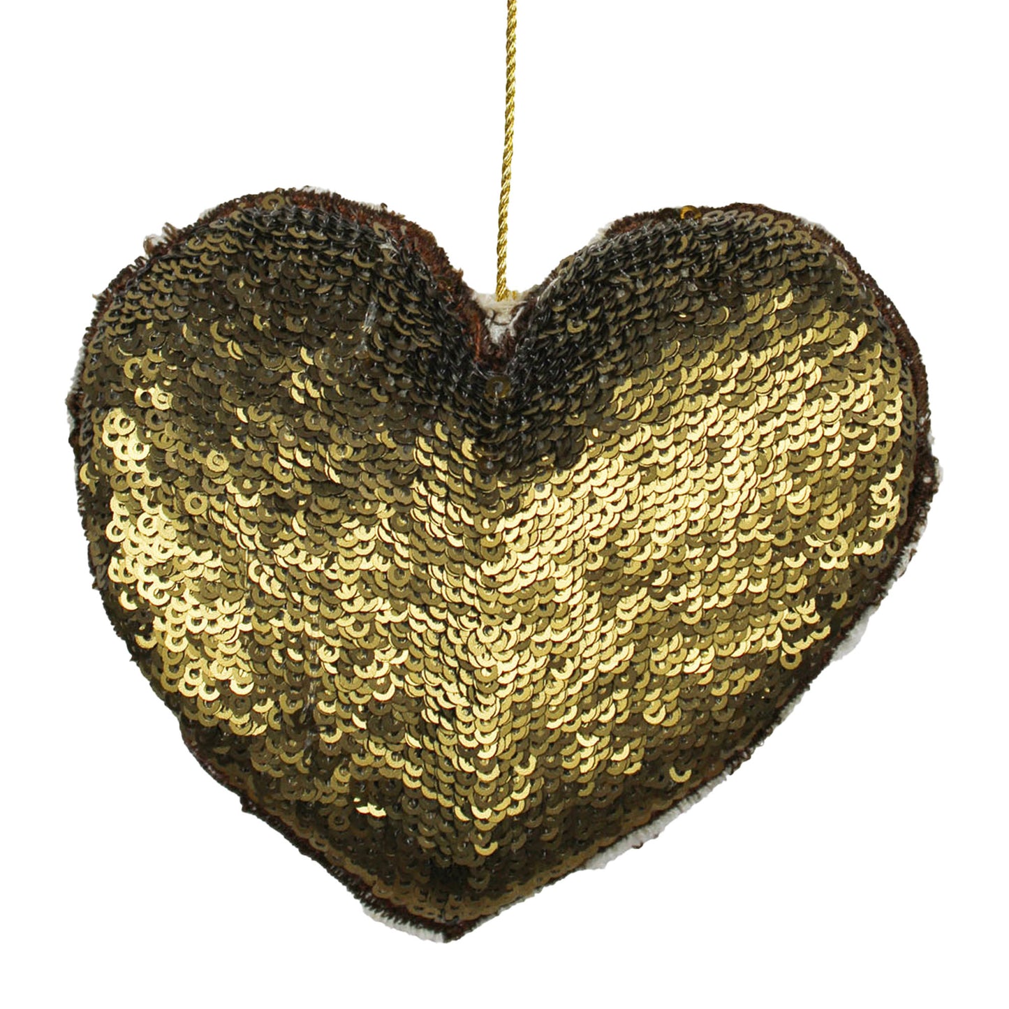 Set of 2 Heart Shaped Christmas Hanging Ornament