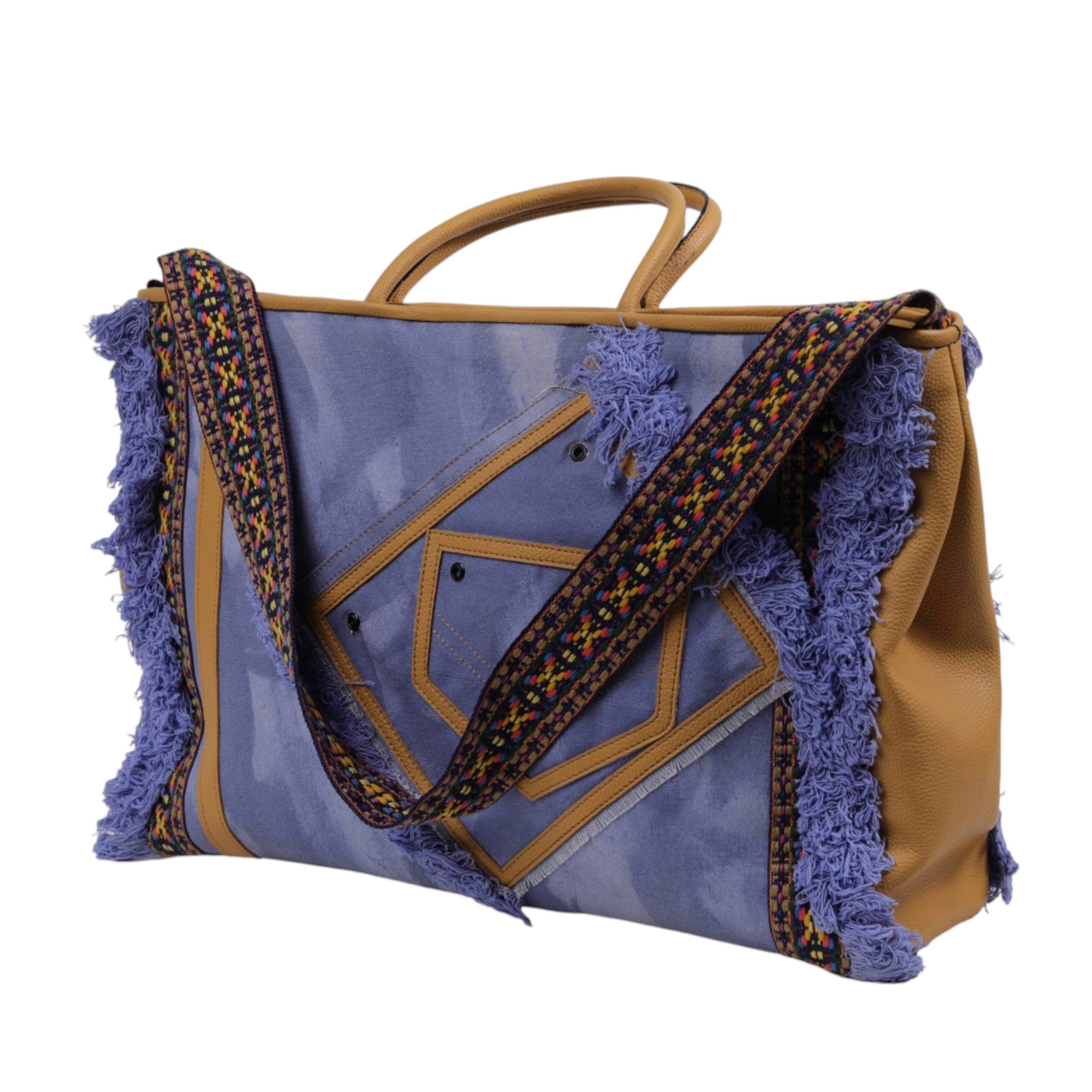 Canvas and High-Quality PU Shoulder Bag for Women