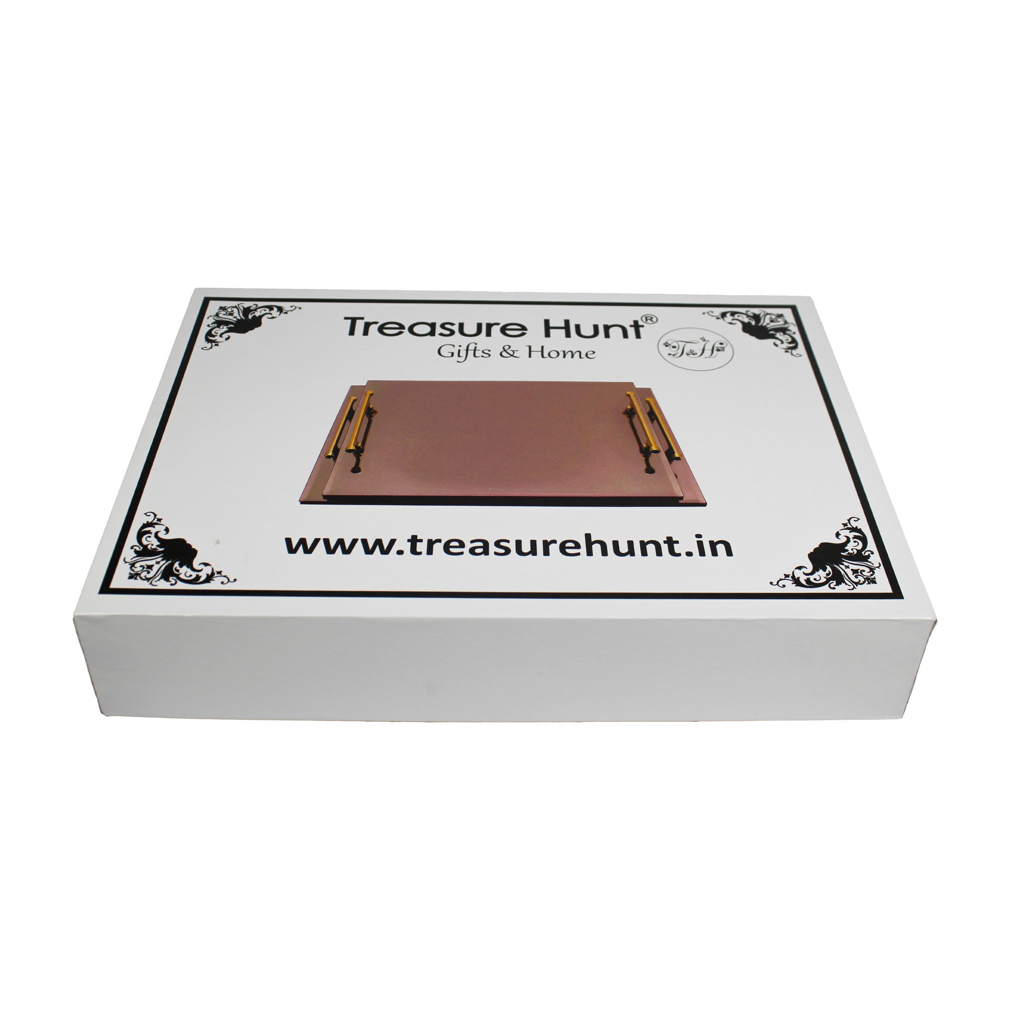 Premium Brown Glass Tray Set of Two