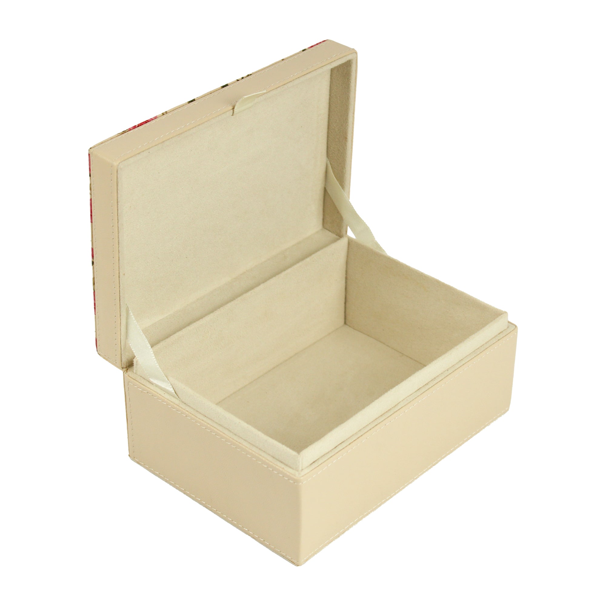 Rose Leatherite Jewellery Box