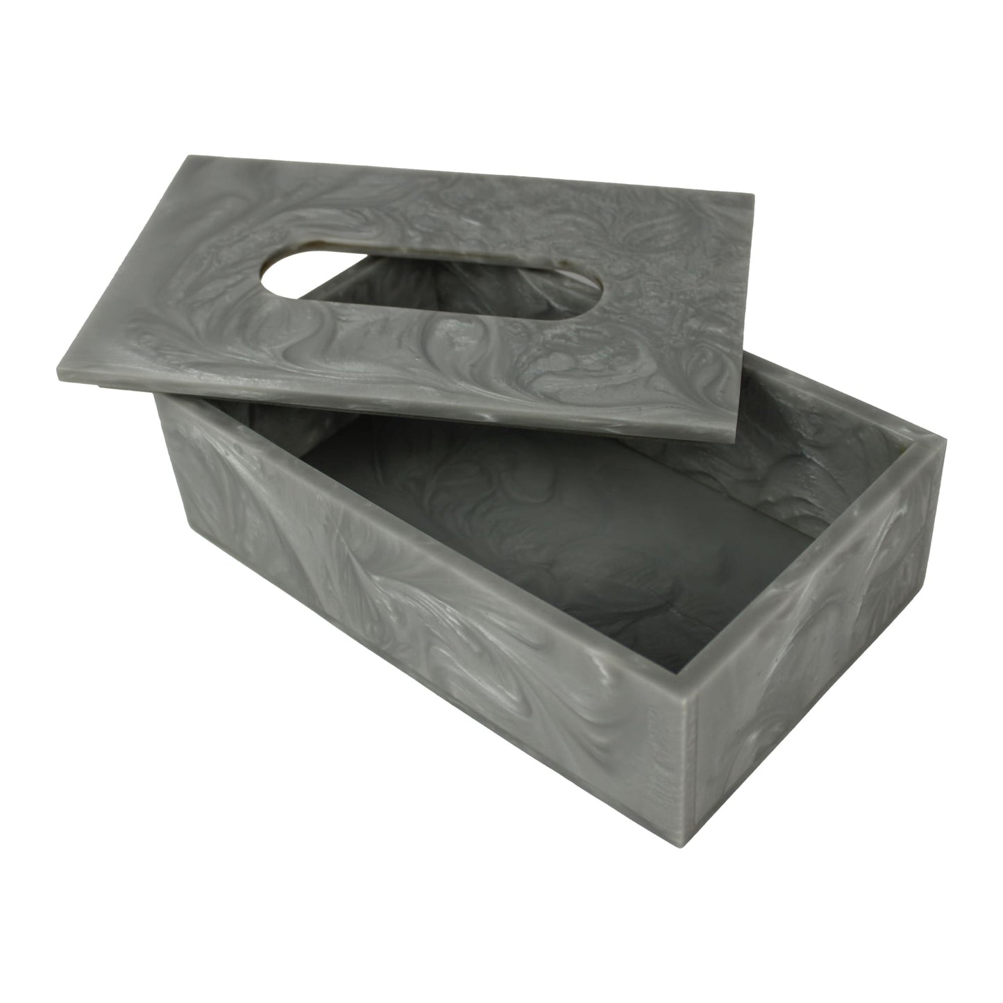 Grey Resin Tissue Box