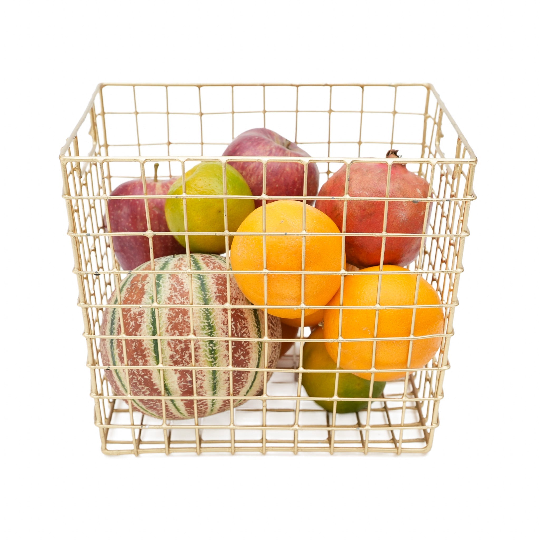 Golden Multi-purpose Metal Big Basket