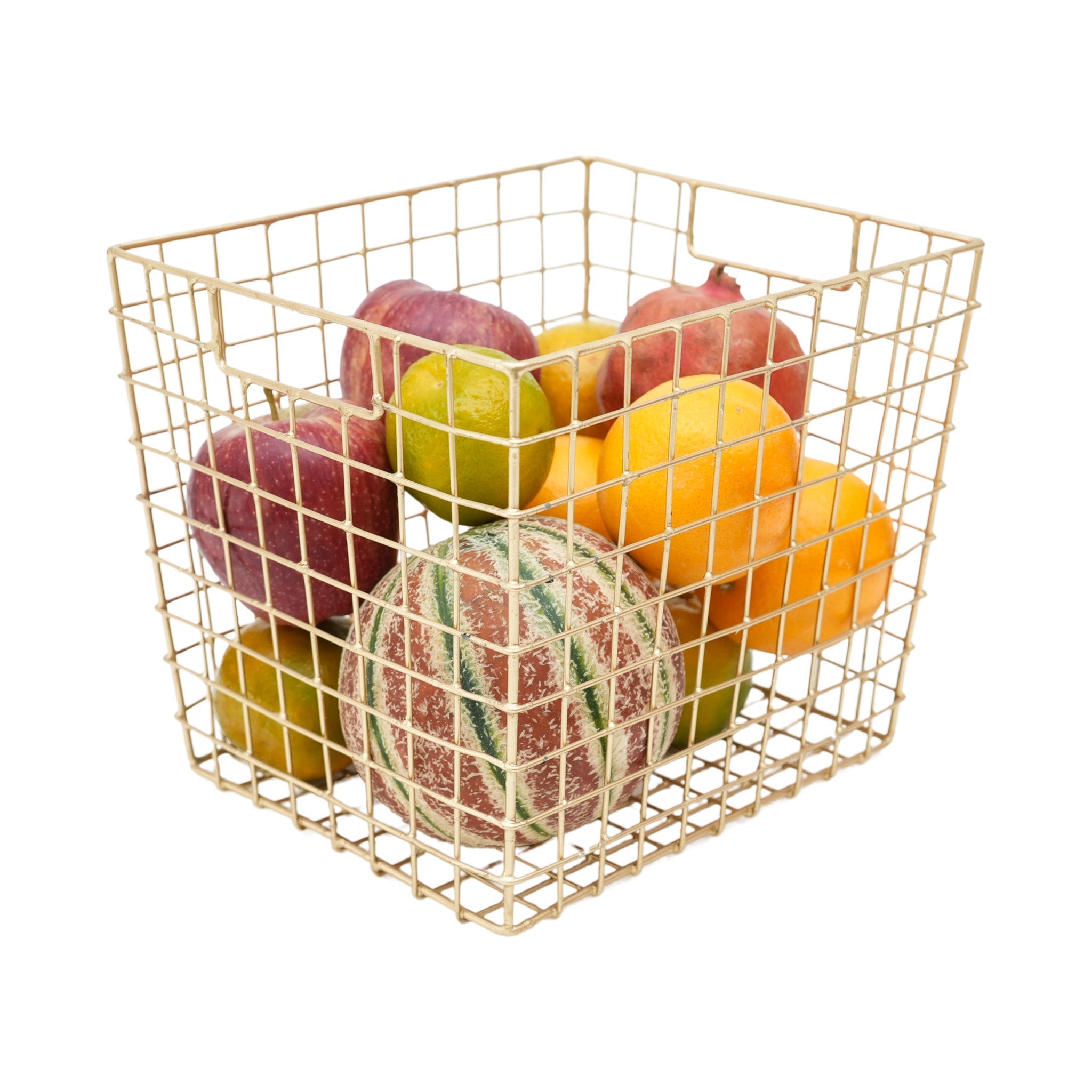 Golden Multi-purpose Metal Big Basket