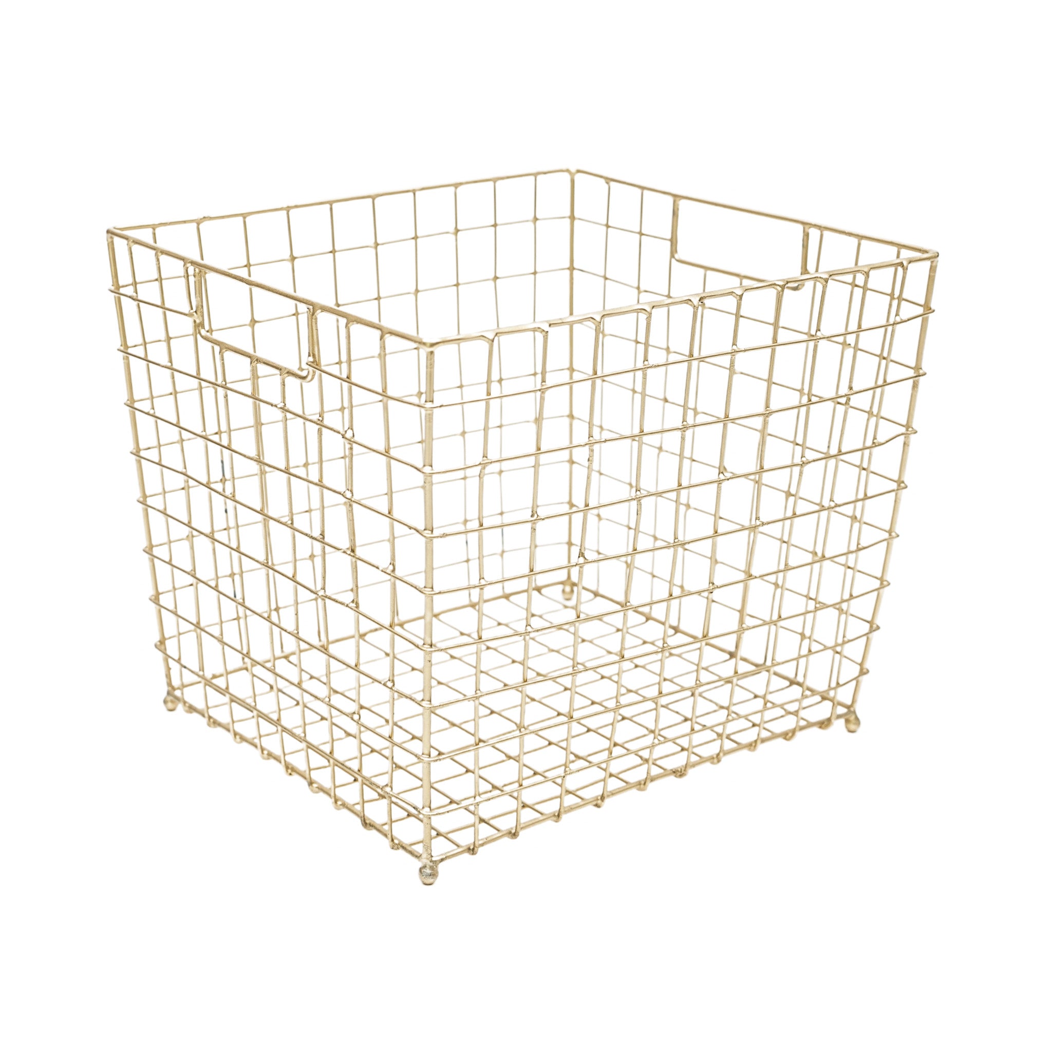Golden Multi-purpose Metal Medium Basket