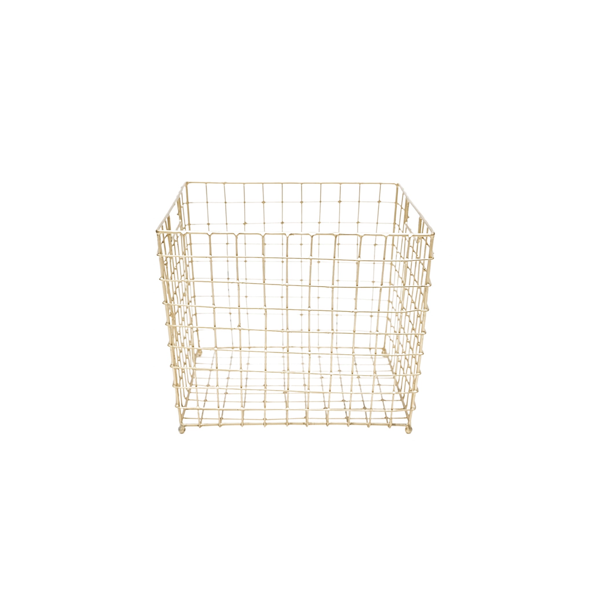 Golden Multi-purpose Metal Medium Basket