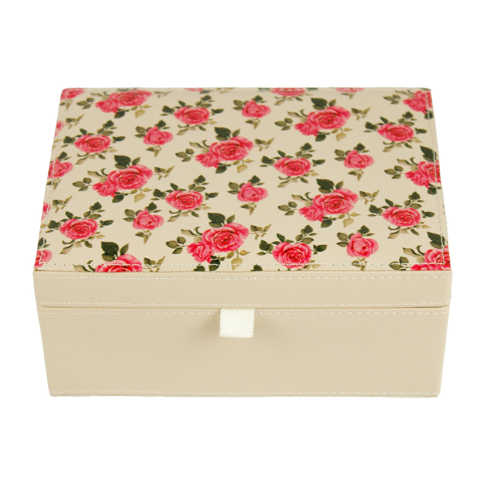  Rose Leatherite Jewellery Box 