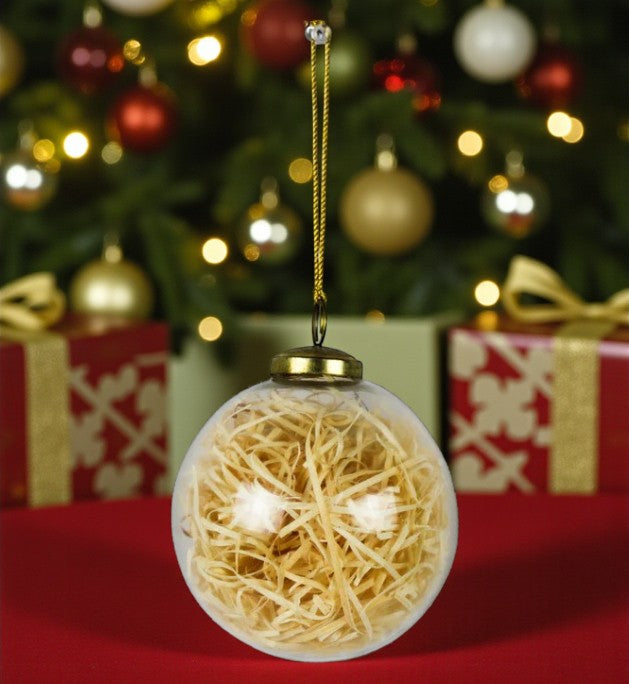  Set of 4 Grass with Transparent Glass Balls for Christmas Tree Decoration 