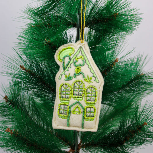 Set of 3 Embroidered Christmas Tree Hanging Ornament