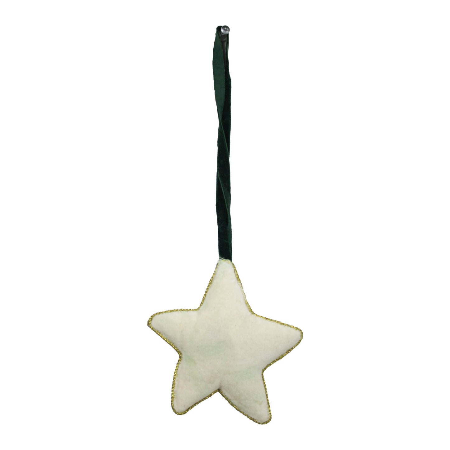 Set of 2 Beaded Star Shaped Christmas Ornament