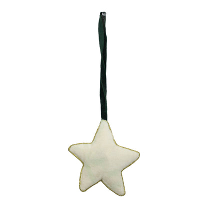 Set of 2 Beaded Star Shaped Christmas Ornament