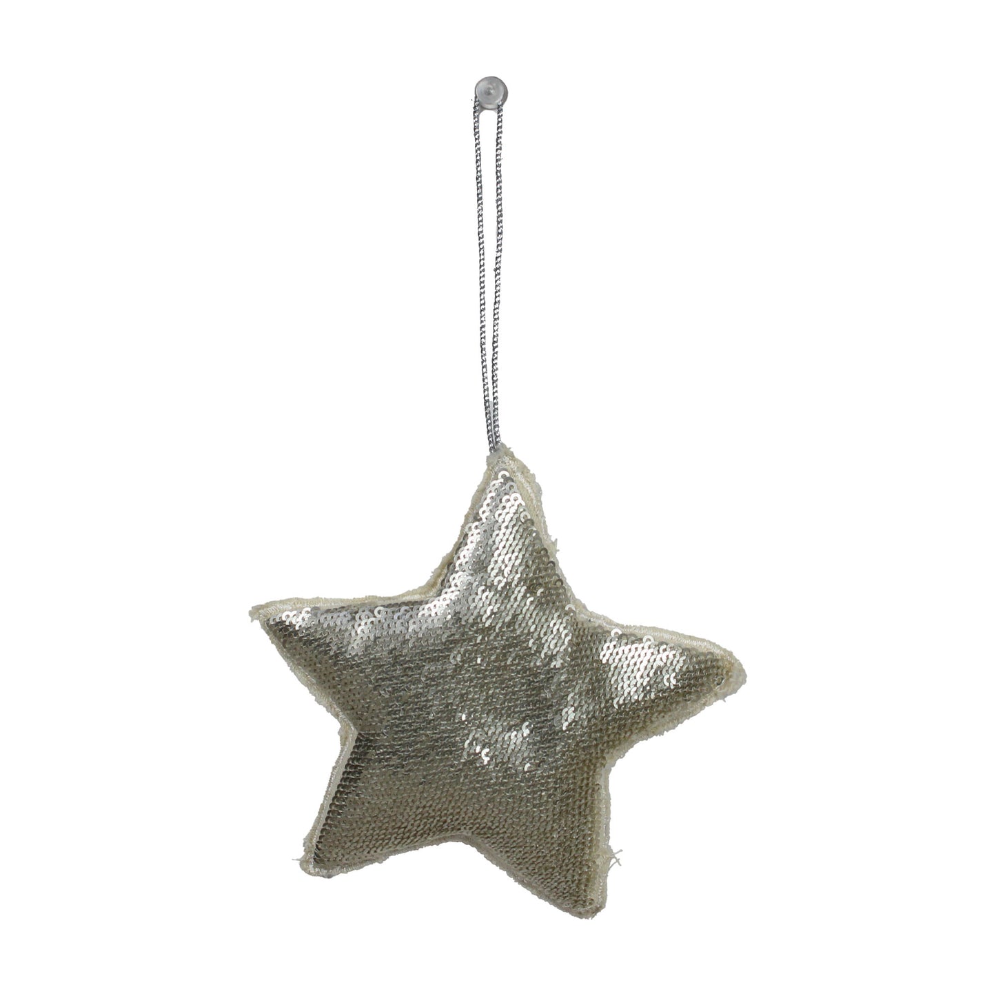 Set of 3 Sequin Star Shaped Christmas Ornament