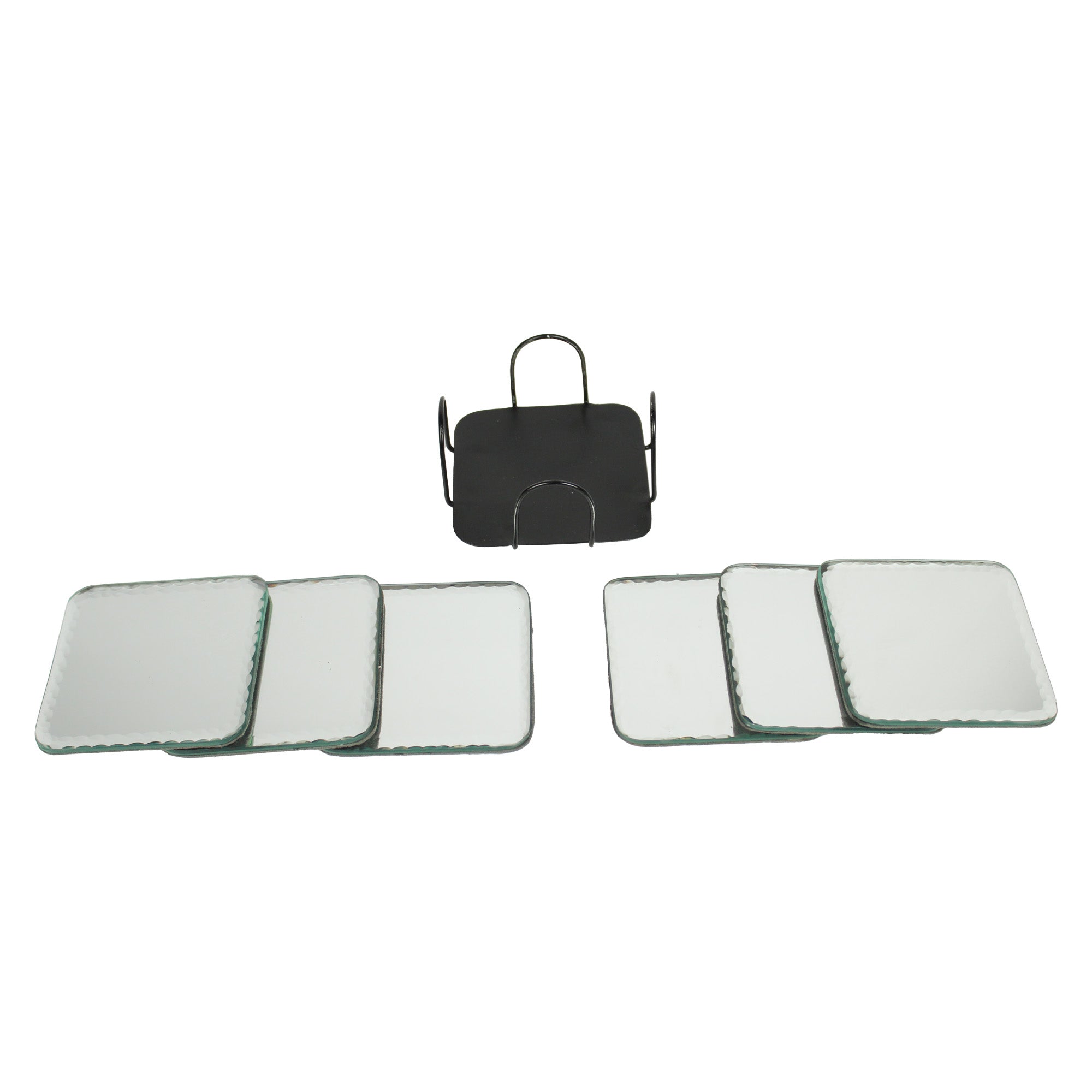 Premium Silver Mirror Hamper Set of 4