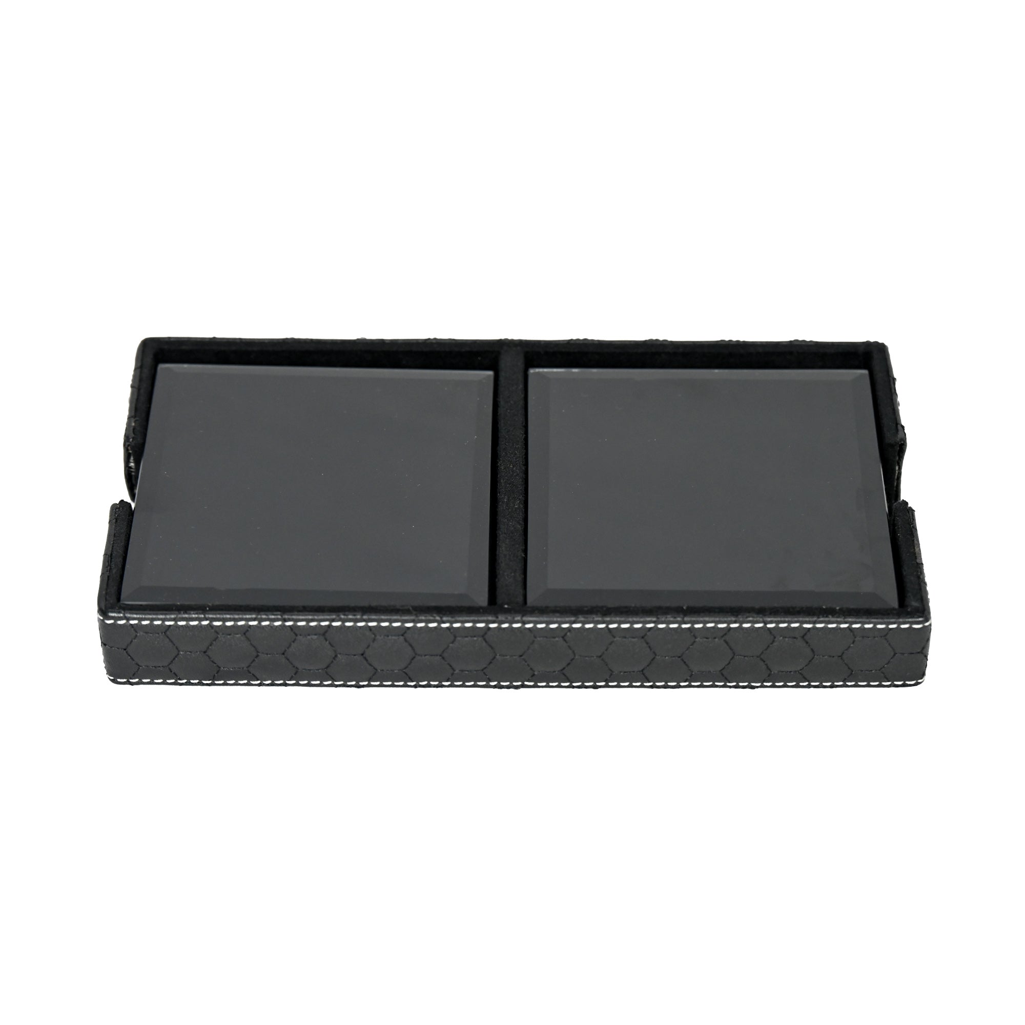 Premium Black Leatherite Hamper Set of 3
