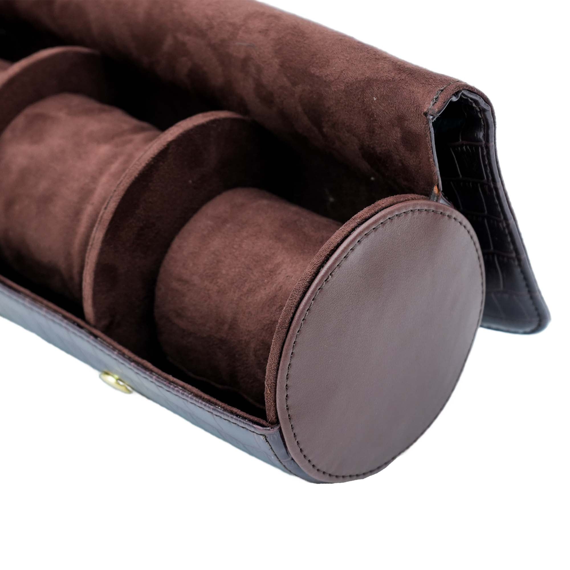 Premium Men's Brown Watch Box