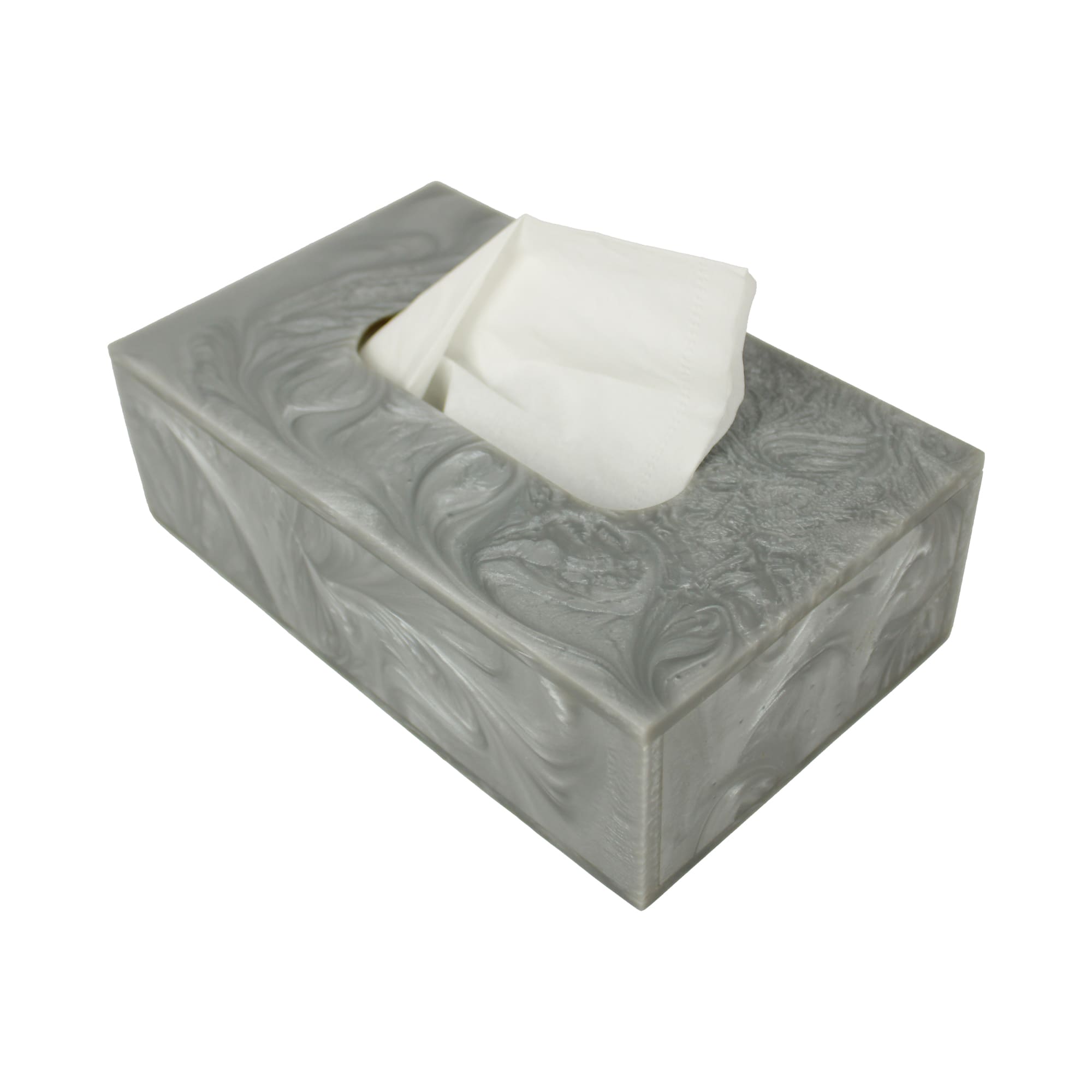 Premium Grey Resin Tissue Box