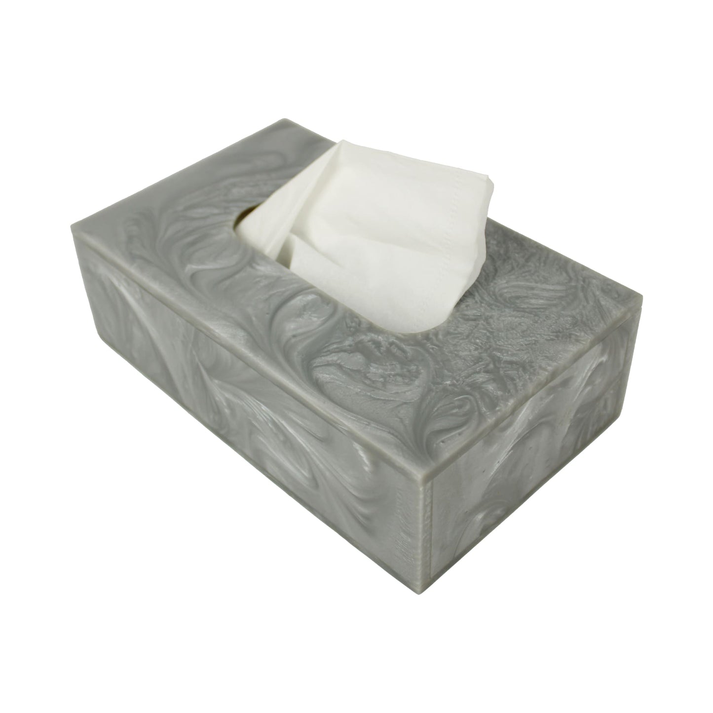 Grey Resin Tissue Box