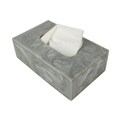 Grey Resin Tissue Box