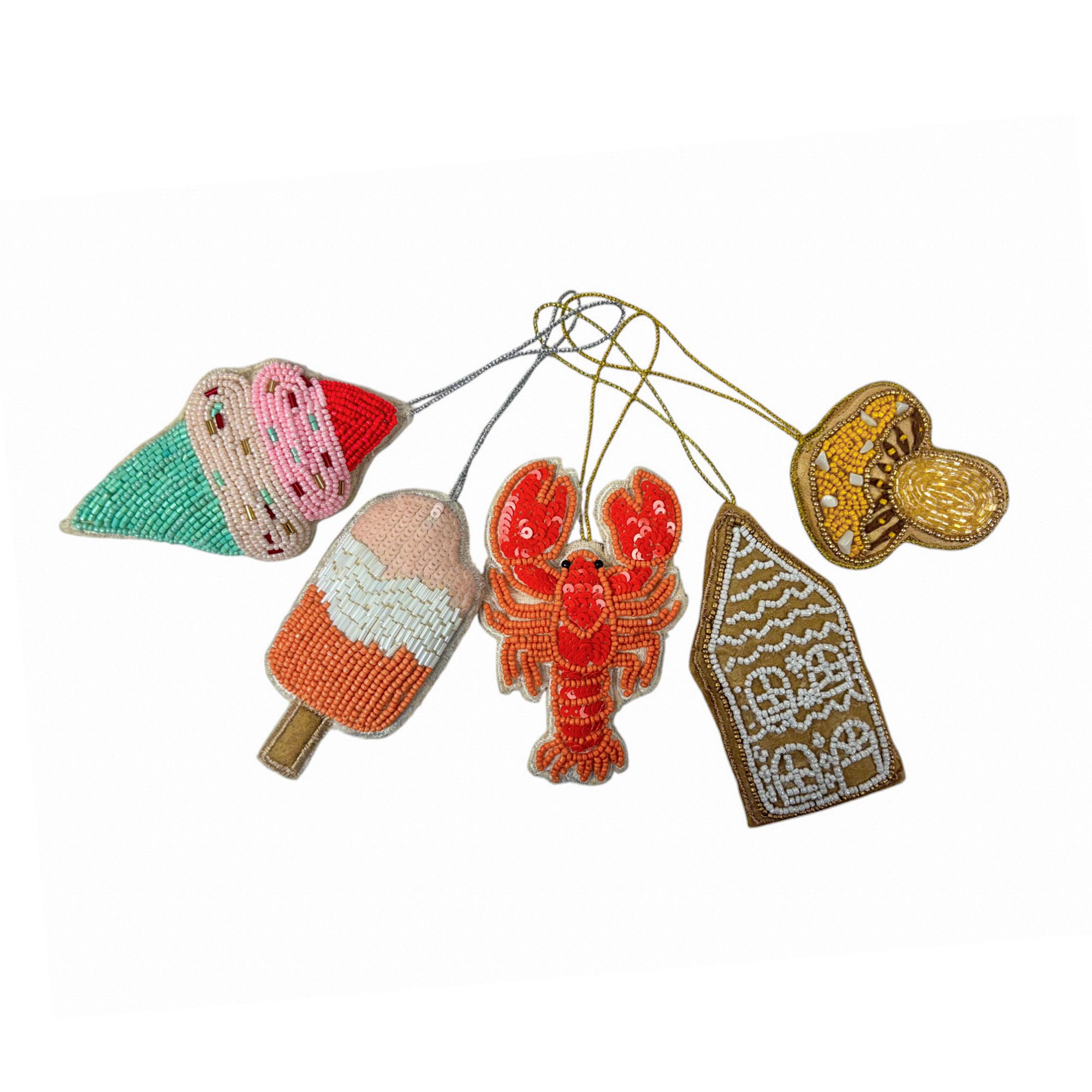 Set of 10 Christmas Tree Ornaments