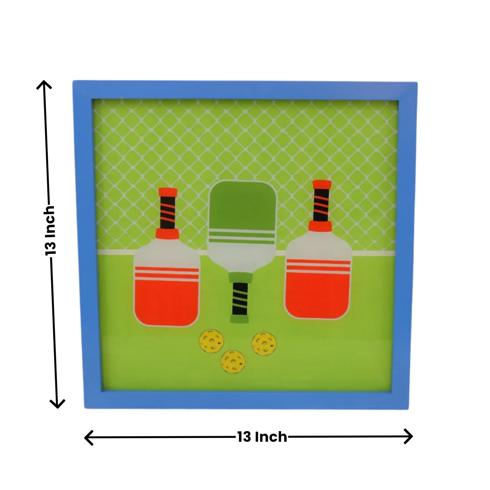 Premium Glass Wall Décor with Pickle Ball Design