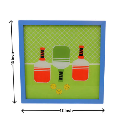 Premium Glass Wall Décor with Pickle Ball Design