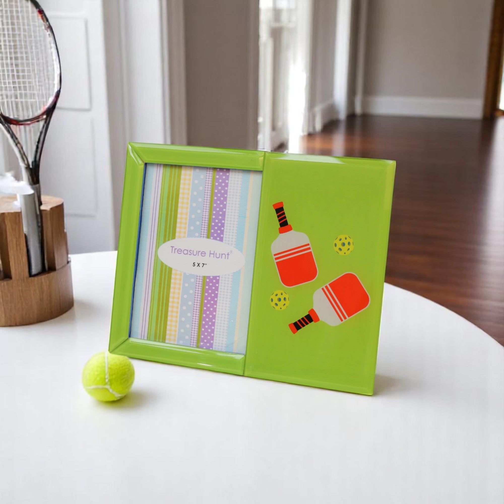 Premium Glass Photo Frame with Pickle Ball Design