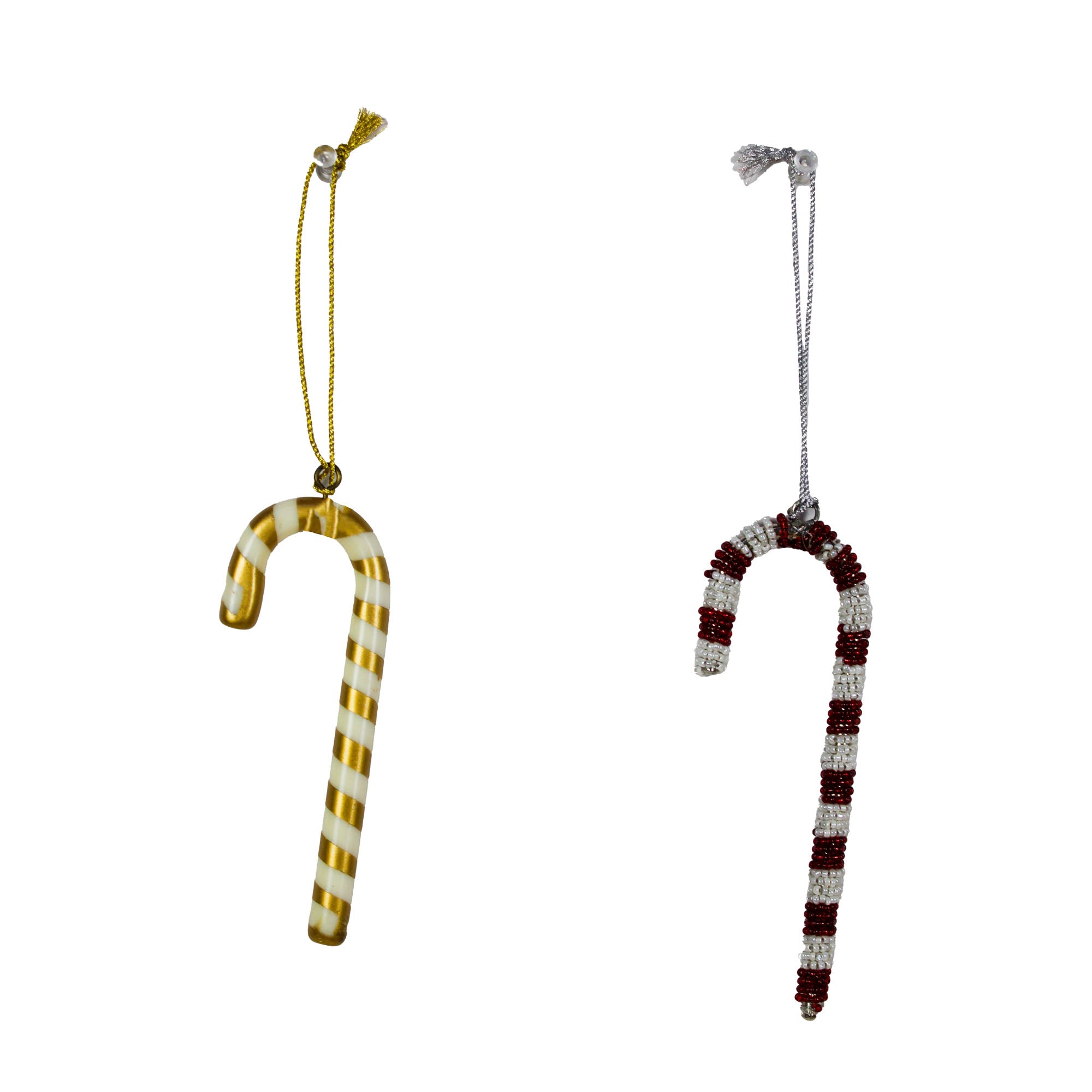 Set of 2 Christmas Candy Stick Tree Ornament