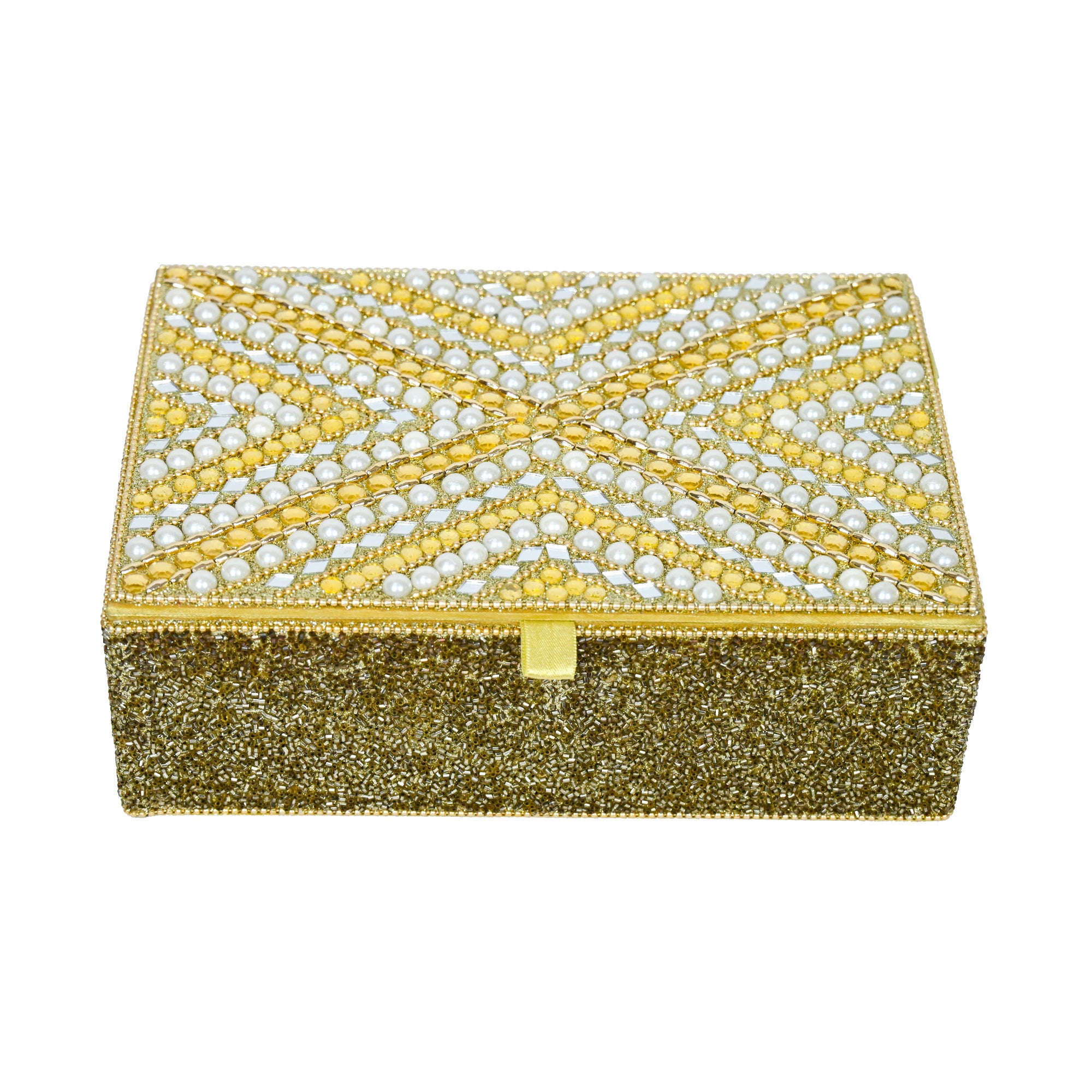 Golden Beaded Hamper Set of 4