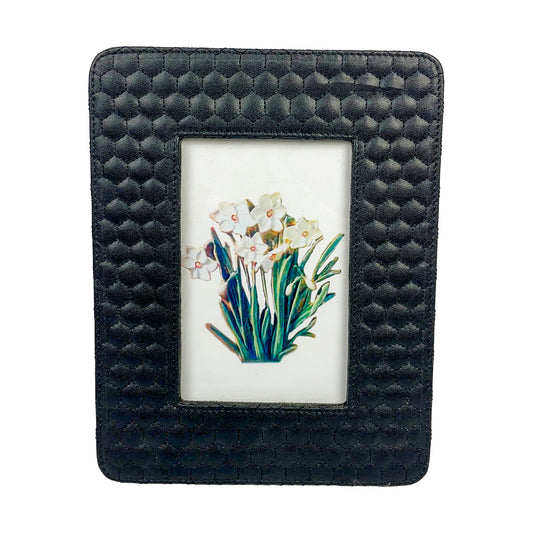 Black Leatherite Picture Frame 4x6