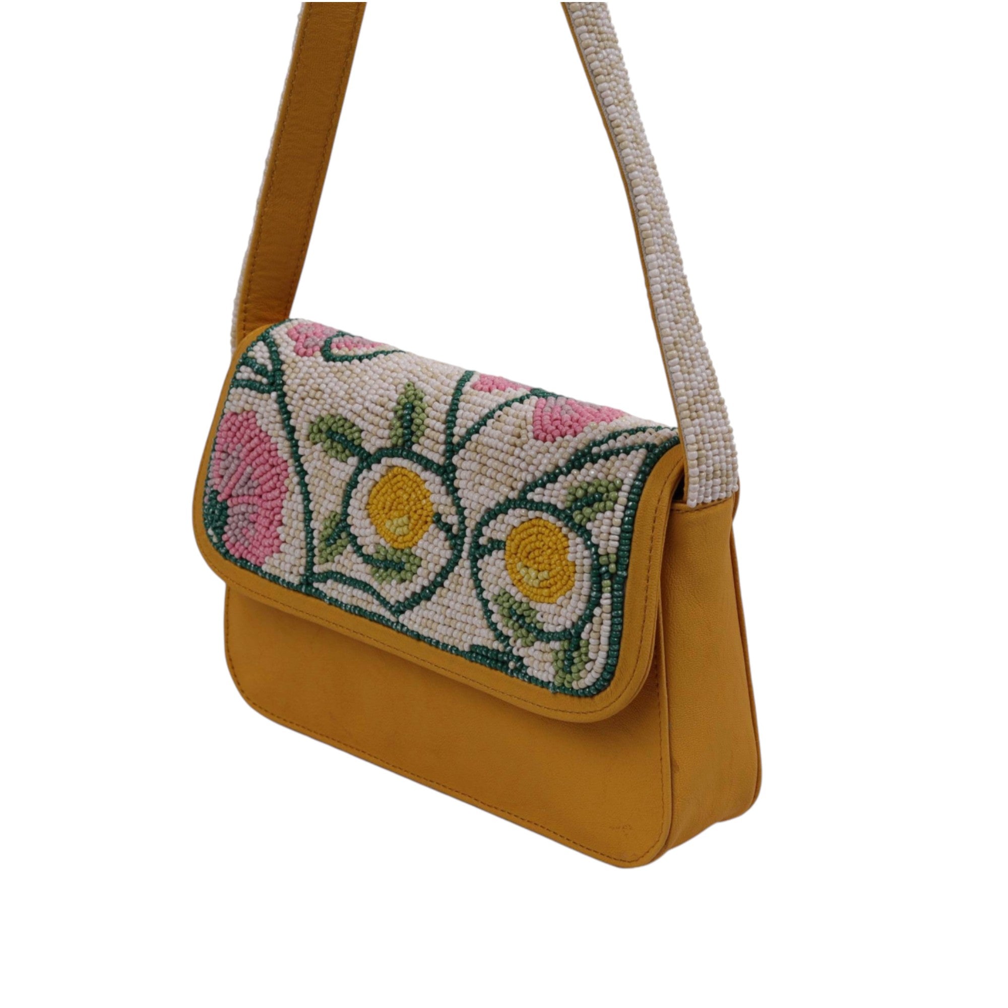 Hand-Embroidered Shoulder Bag