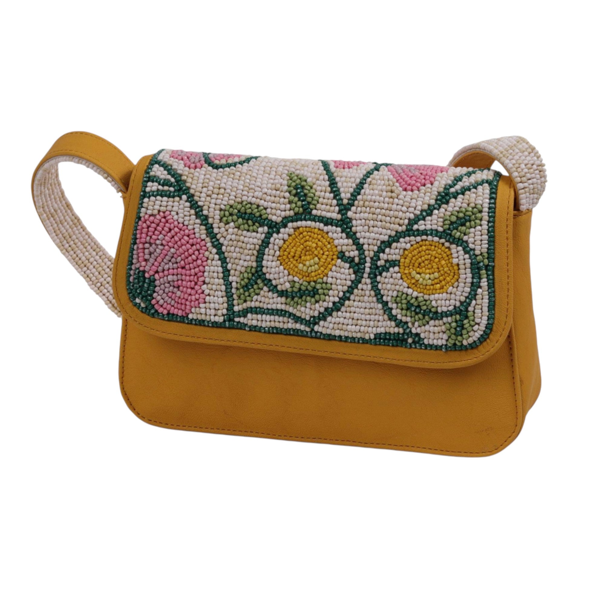 Hand-Embroidered Shoulder Bag