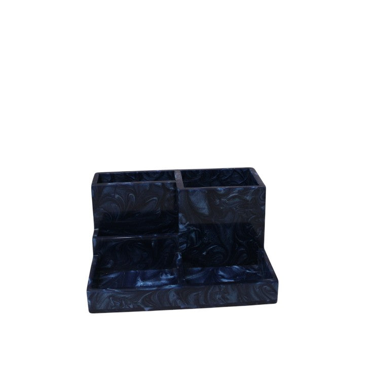 Blue Resin Multipurpose Stationery & makeup Holder