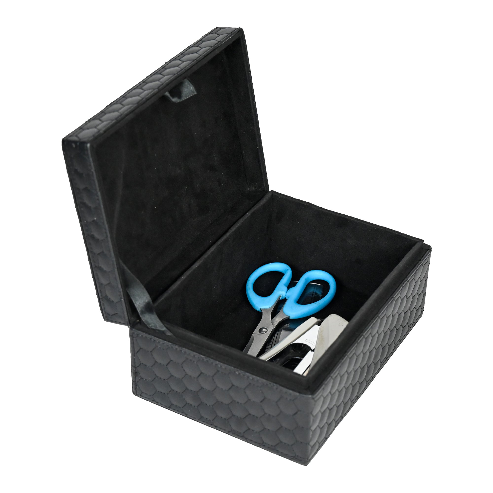 Premium Black Leatherite Storage Box