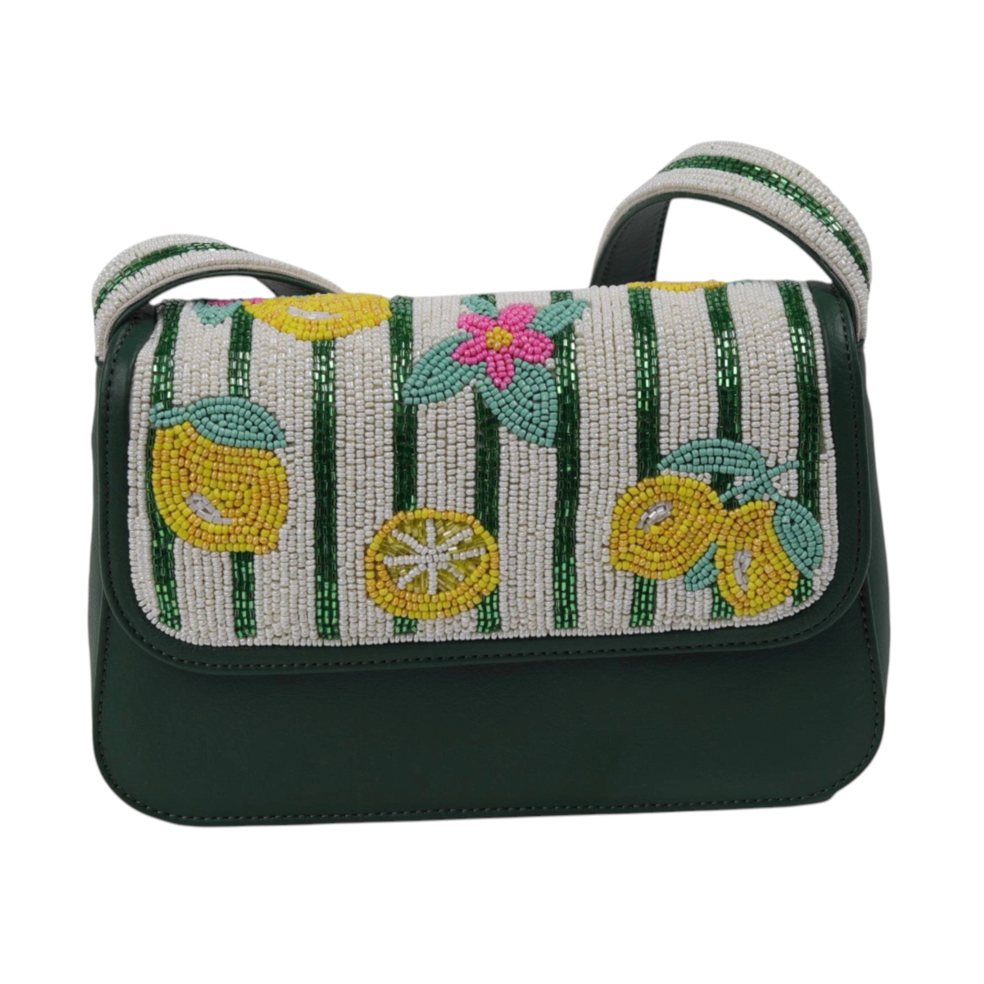 Hand-Embroidered Shoulder Bag