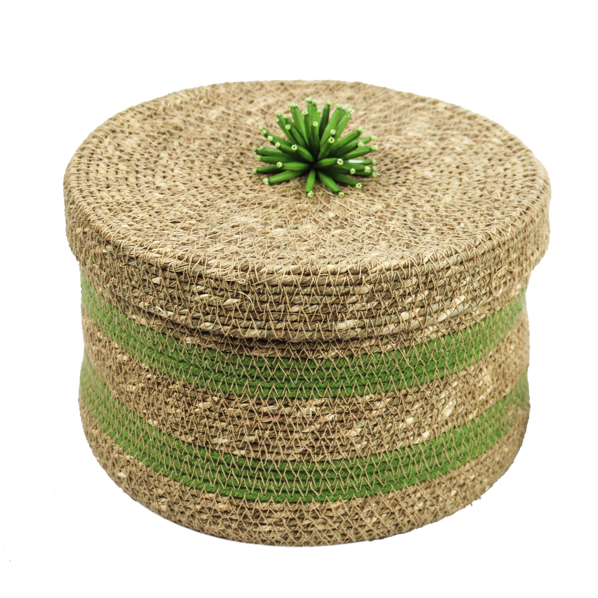 Set of 2 Multipurpose Sea Grass Basket with Lid