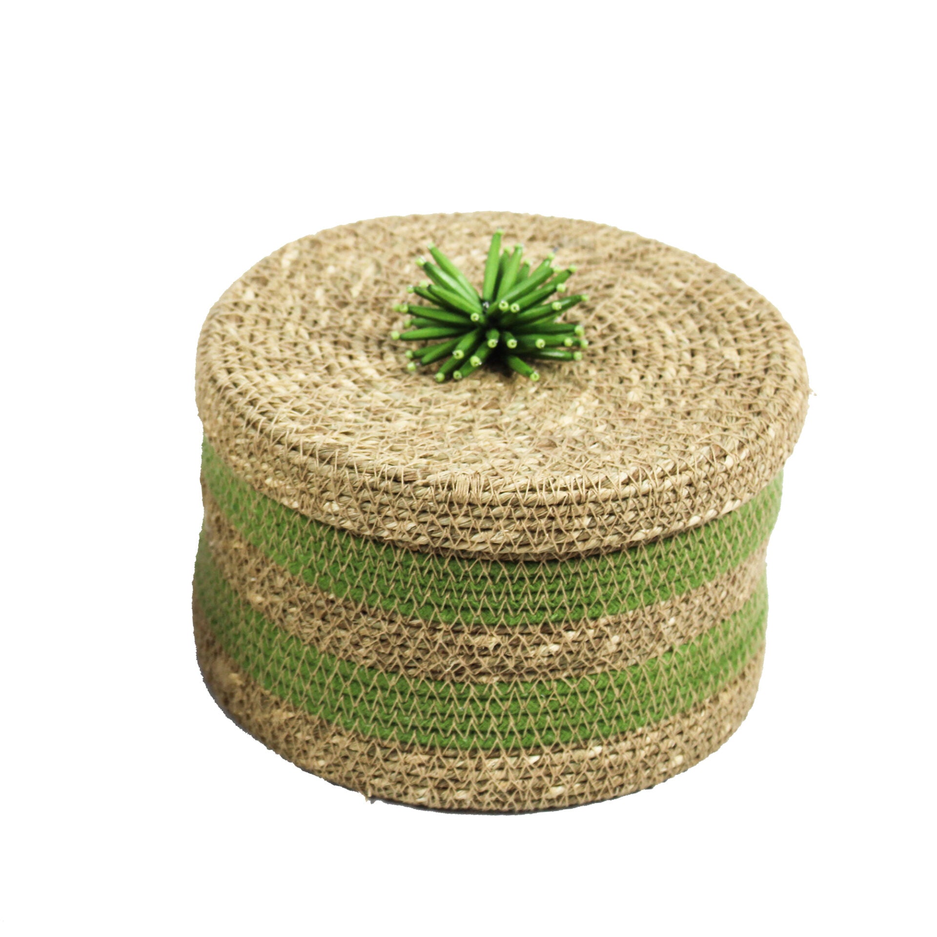 Set of 2 Multipurpose Sea Grass Basket with Lid