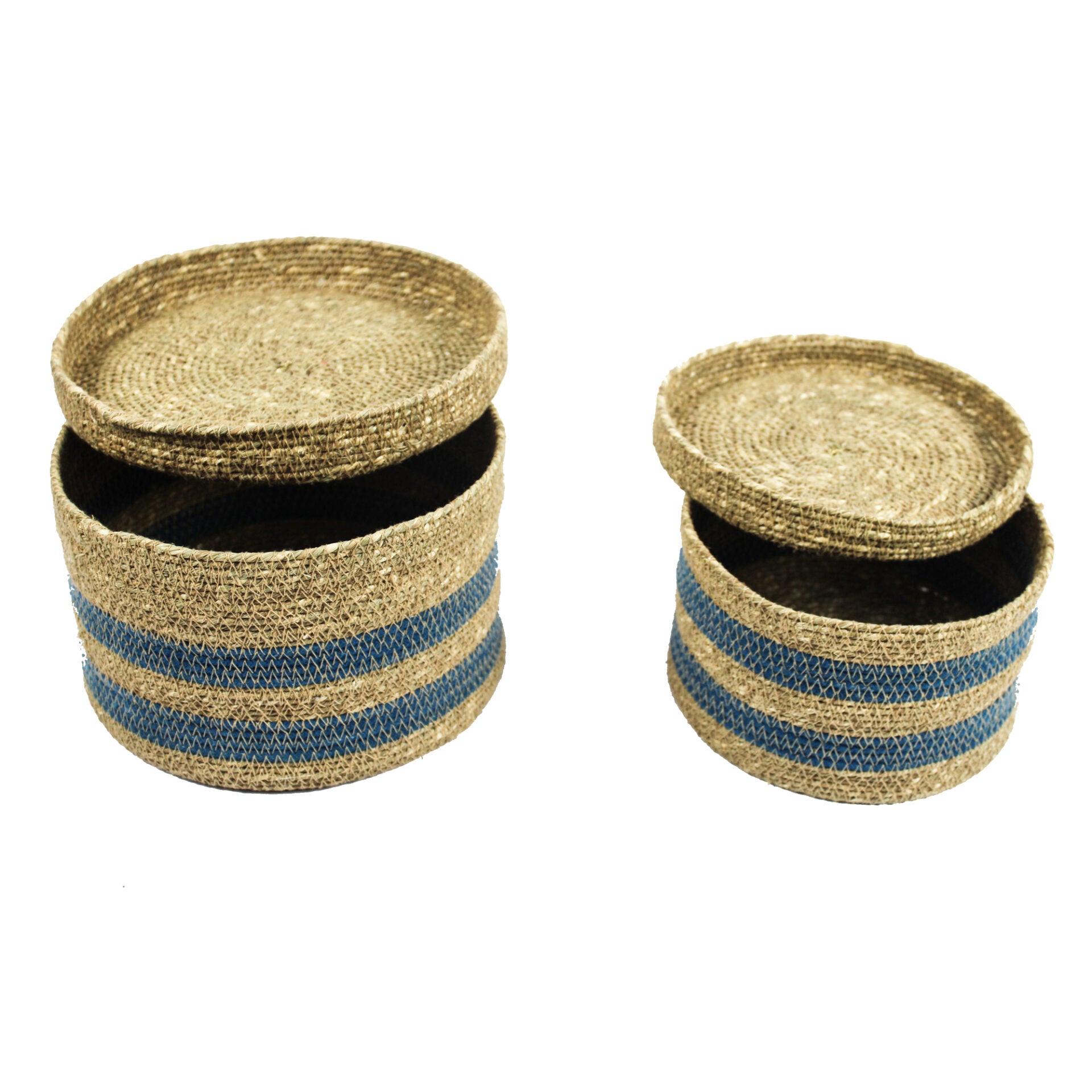 Set of 2 Sea Grass Basket with Lid
