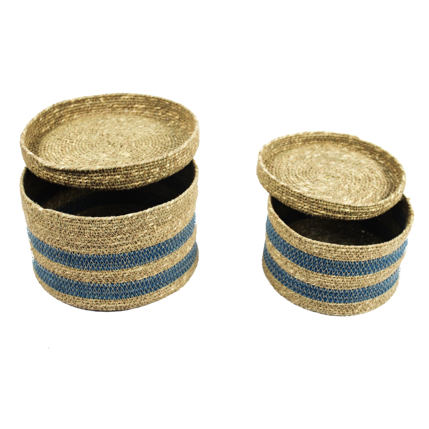 Set of 2 Sea Grass Basket with Lid