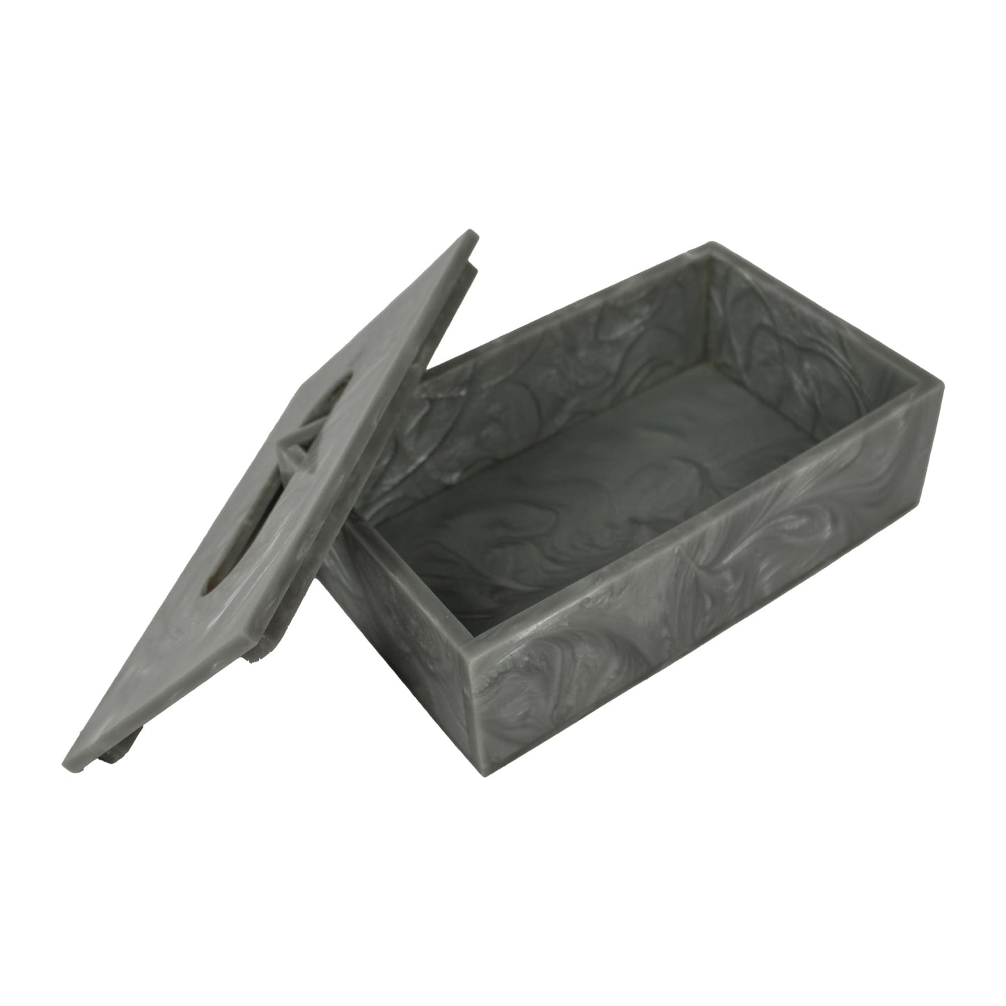 Grey Resin Tissue Box