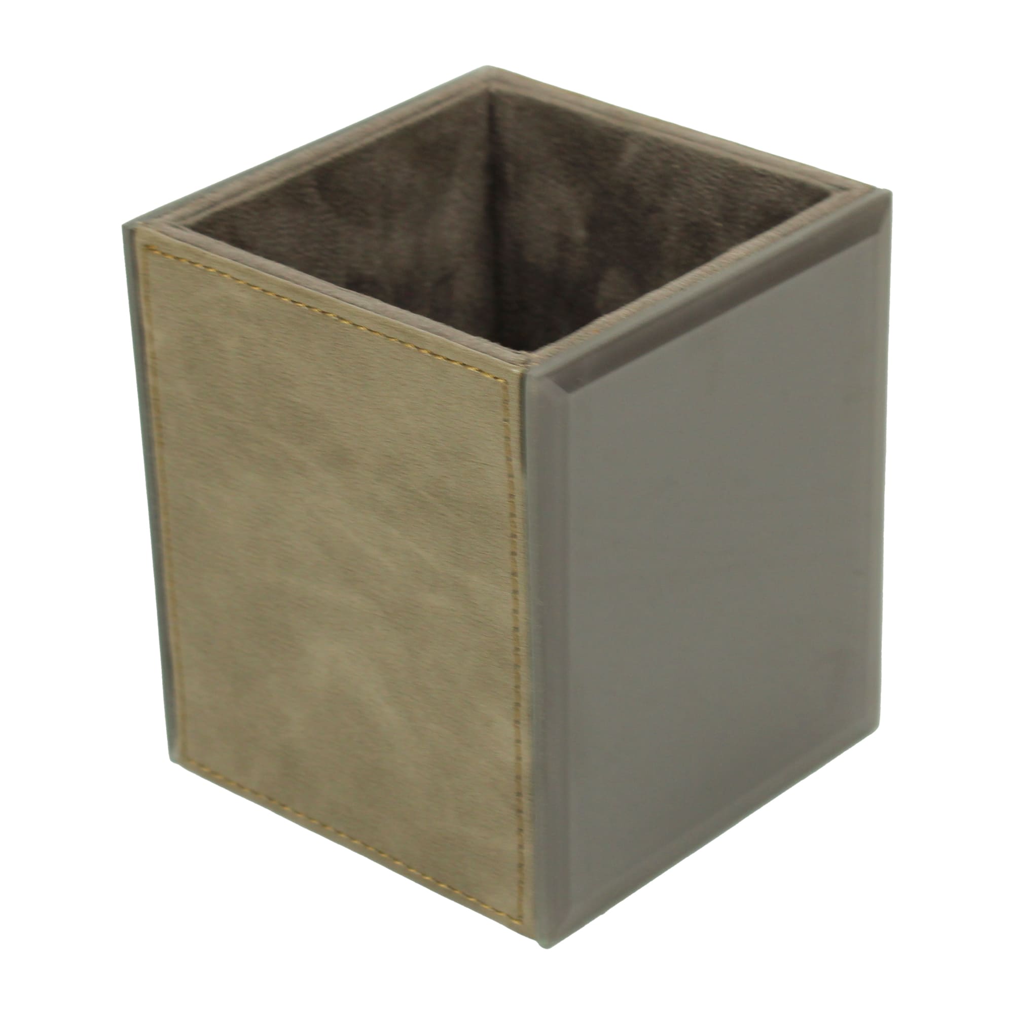 Grey Leatherite Pen Holder